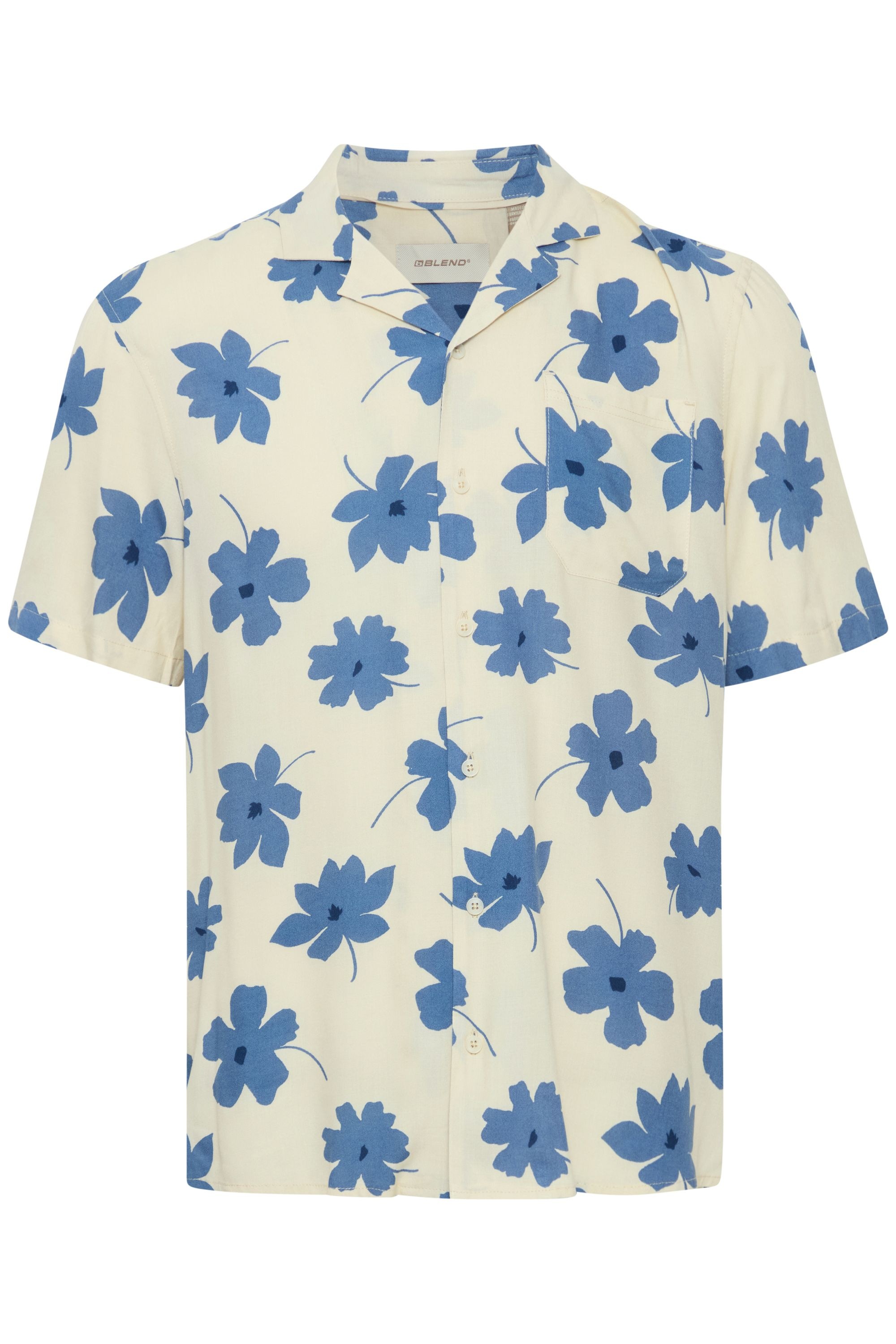 Blend Kurzarmhemd "BHADAN", Lässiges florales Kurzarmhemd günstig online kaufen