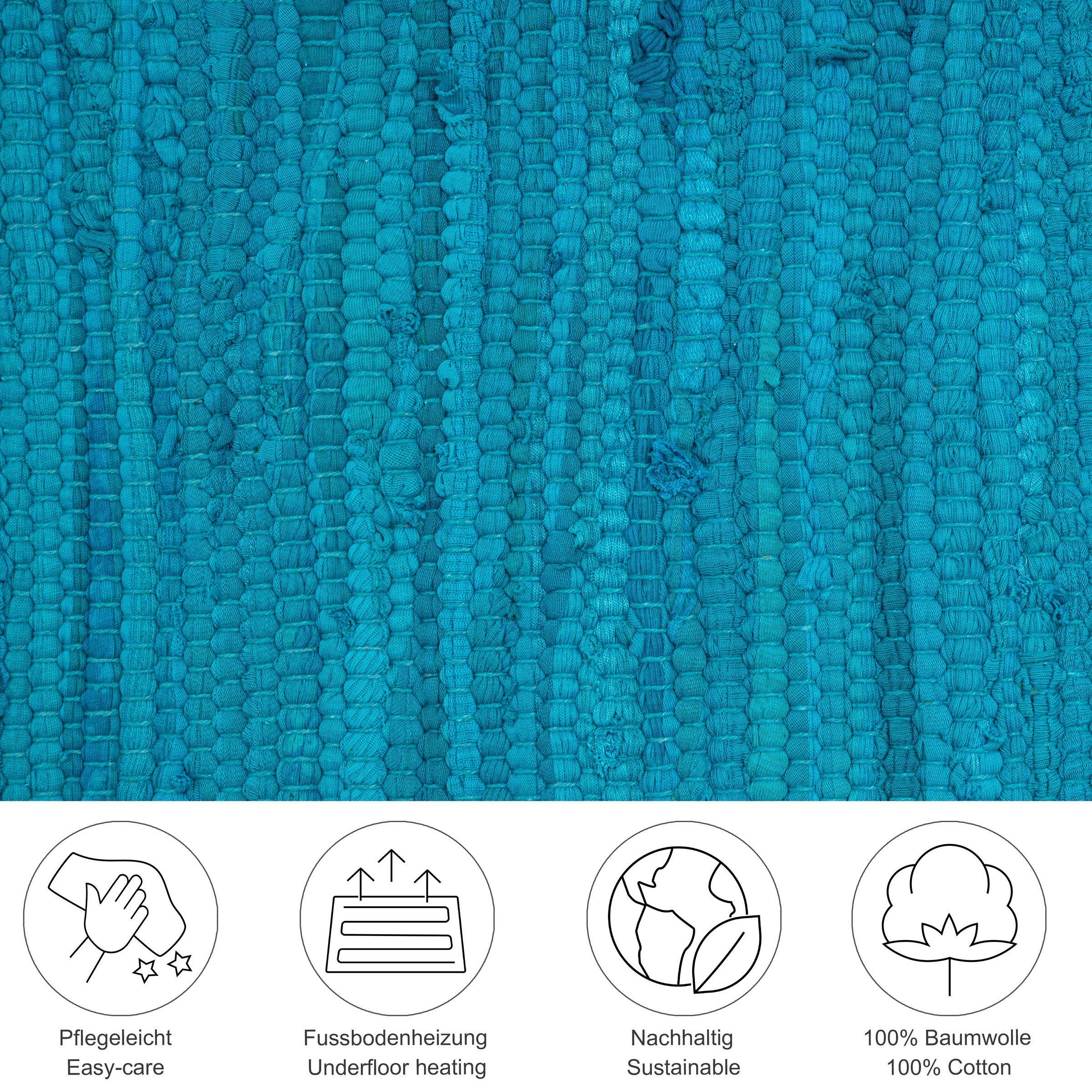 THEKO Teppich "Happy Cotton Fleckerl, handgewebt" rechteckig 5 mm Höhe Flac günstig online kaufen