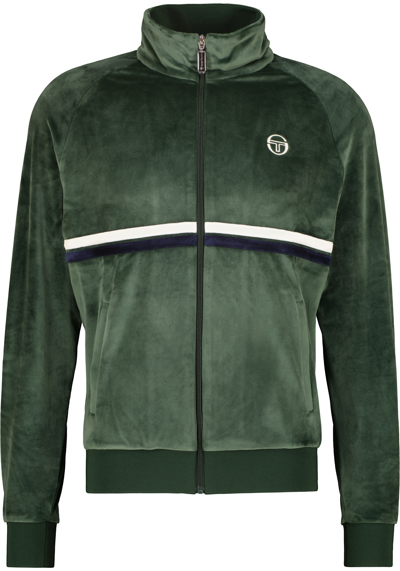 Sergio Tacchini Trainingsjacke "DALLAS 024 VELOUR TRACKTOP Herren", ohne Kapuze, Trainingsjacke Herren, leichte Jacke, V