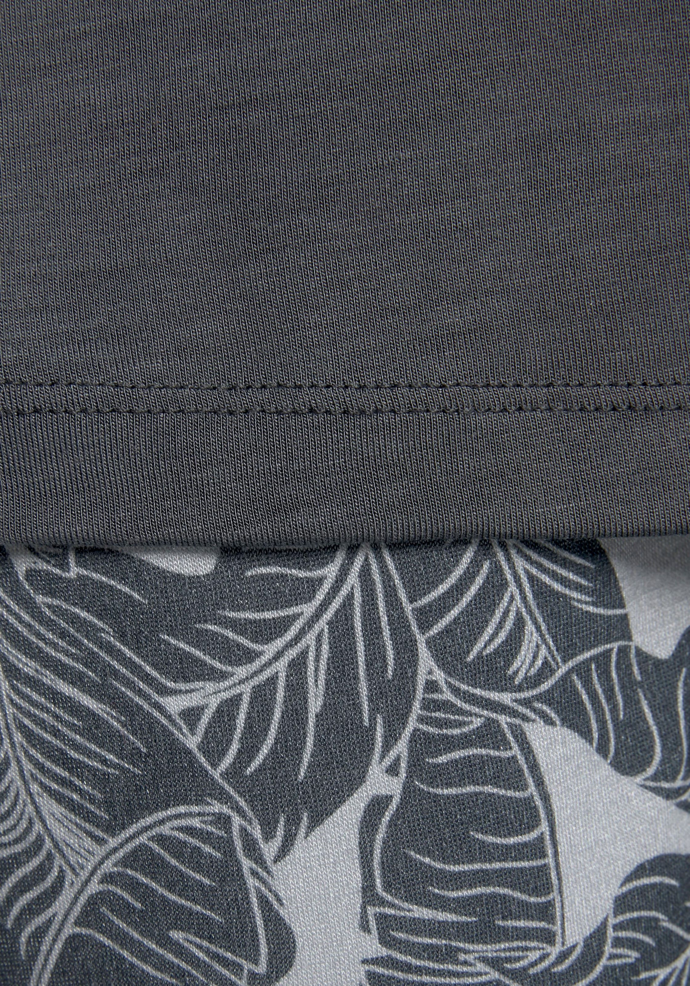 Pyjama Blätter-Muster LASCANA | BAUR mit kaufen online