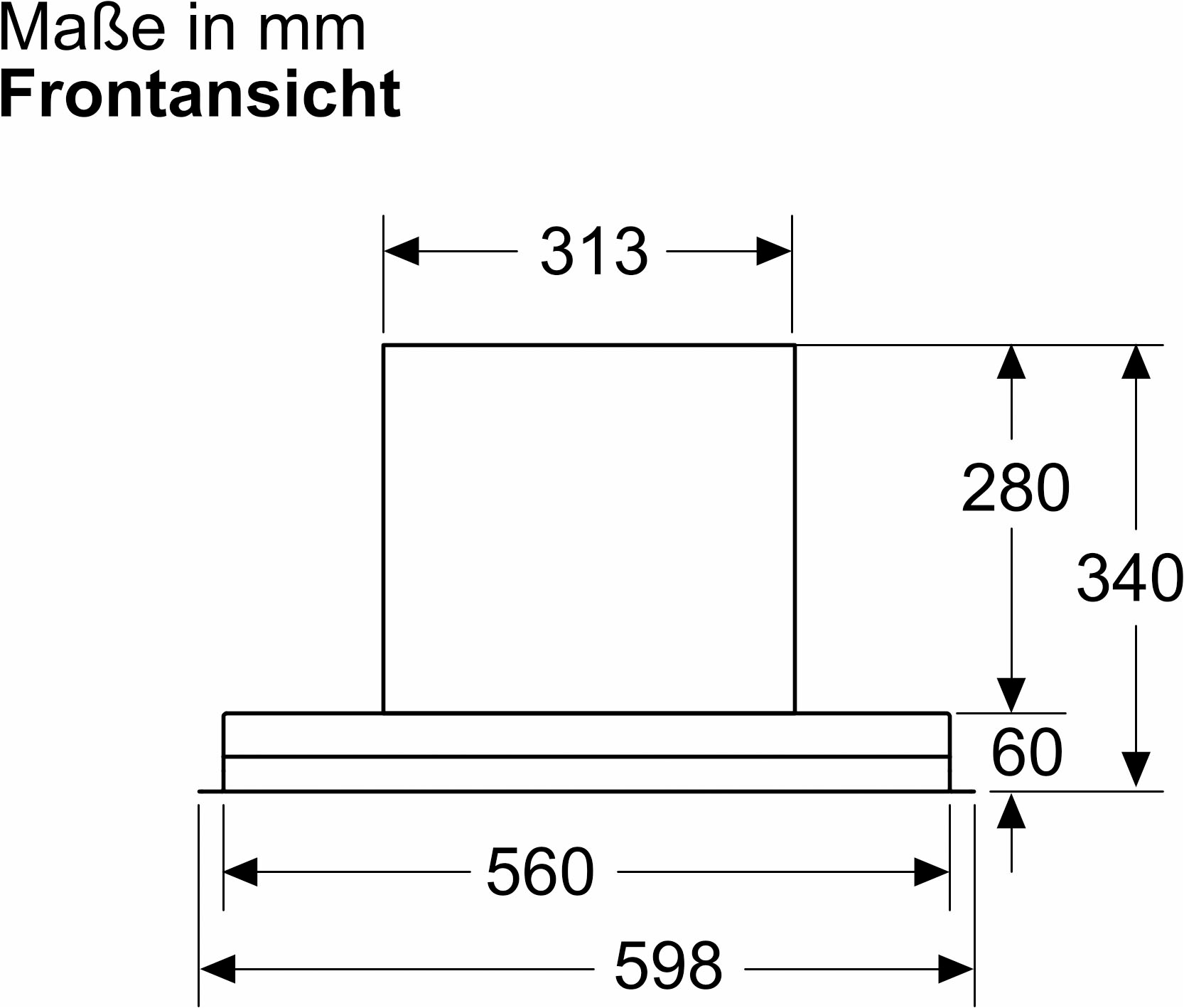 BOSCH Lüfterbaustein »DBB65CC60« Serie Serie 4