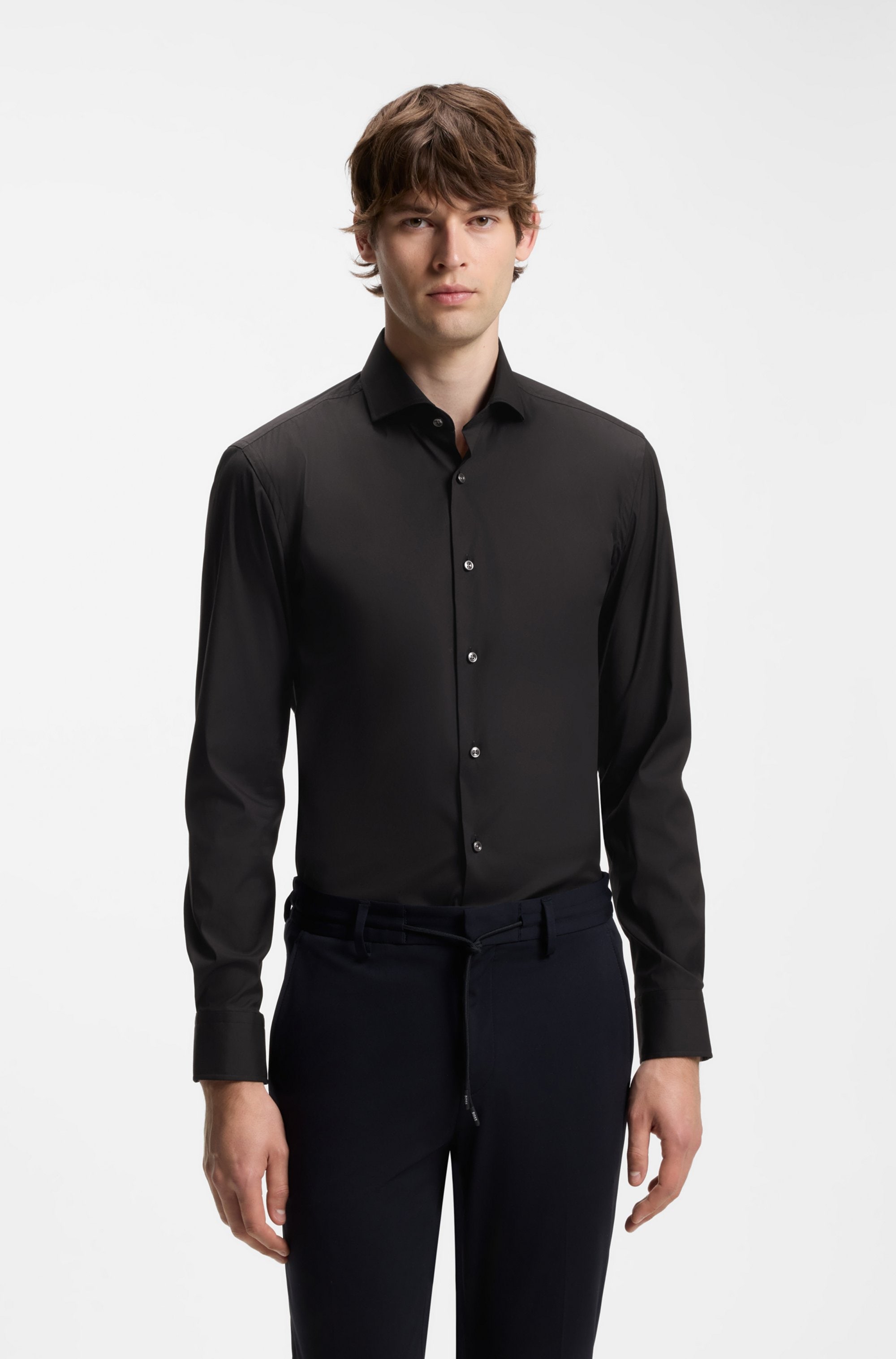 BOSS Businesshemd Slim-Fit, Stretch-Baumwollmix, bügelleicht