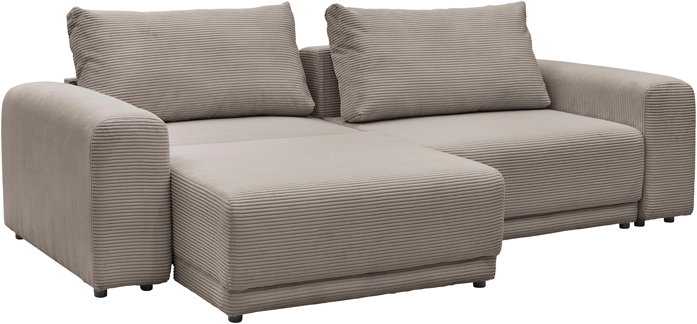 OTTO home Schlafsofa »PHEELIX Cord, mit 3 Funktionen« Elemente einzeln oder gleichzeitig ausziehbar, bequemer Sitzkomfort