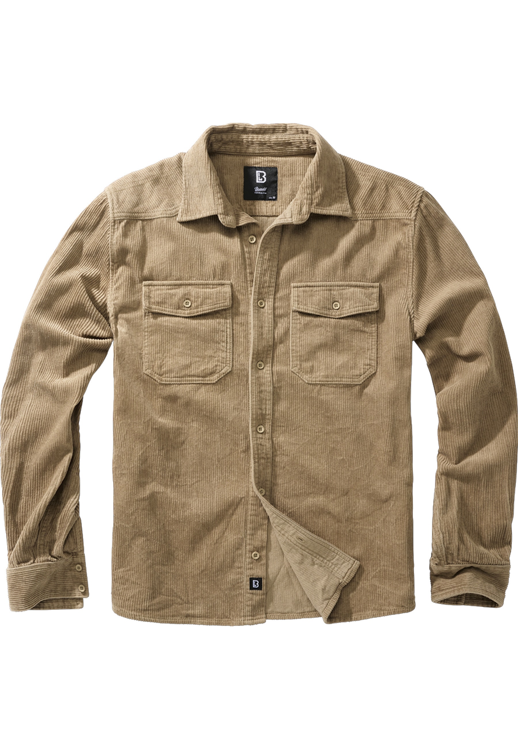 Brandit Langarmhemd "Brandit Herren Corduroy Classic Shirt Long Sleeve" 1