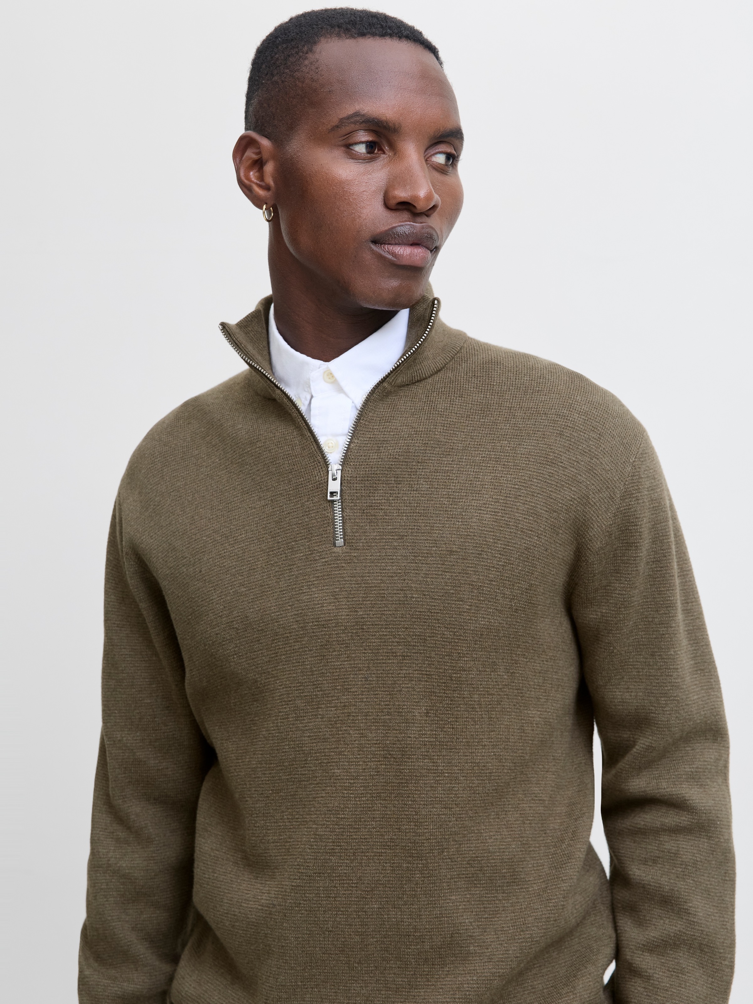 Jack & Jones Troyer "JPRBLAMILANO STITCH KNIT HALF ZIP SN" Baumwolle, relax günstig online kaufen