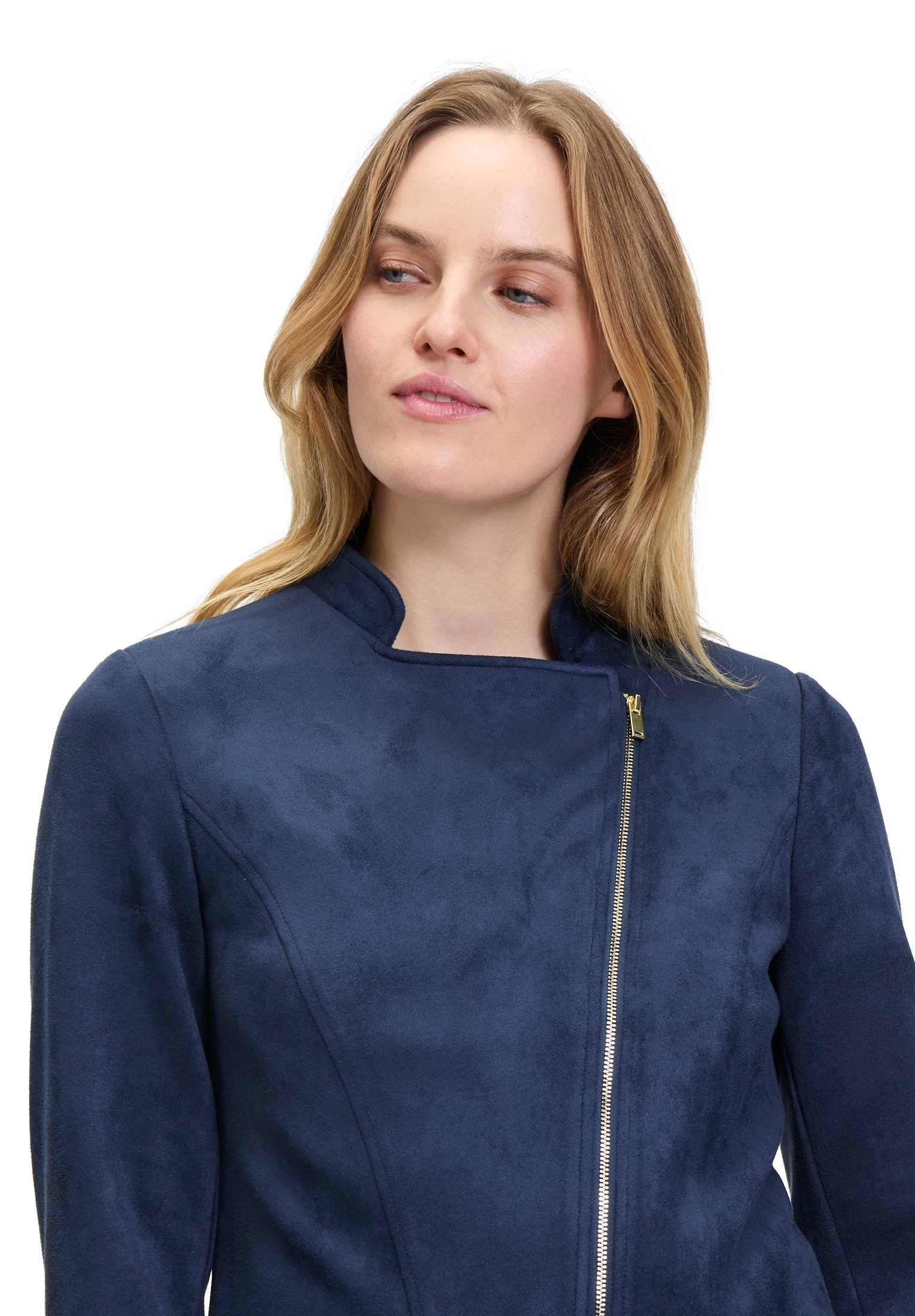 Betty&Co Jackenblazer »Betty & Co Damen Bikerjacke mit Stehkragen«, Material