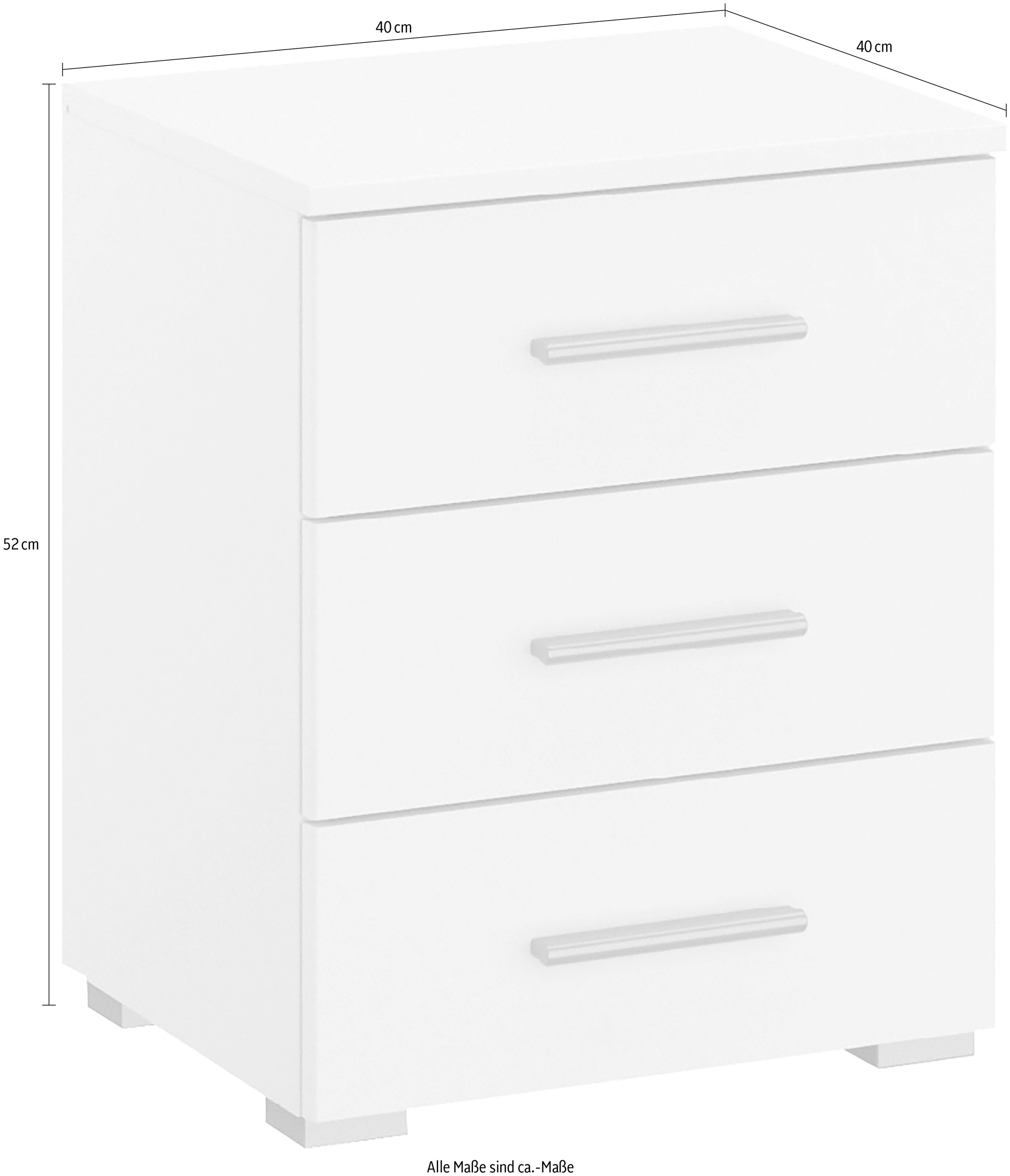 rauch Nachtkommode »Base«, (Set), 2er-Set, optional in moderner Hochglanz-Front