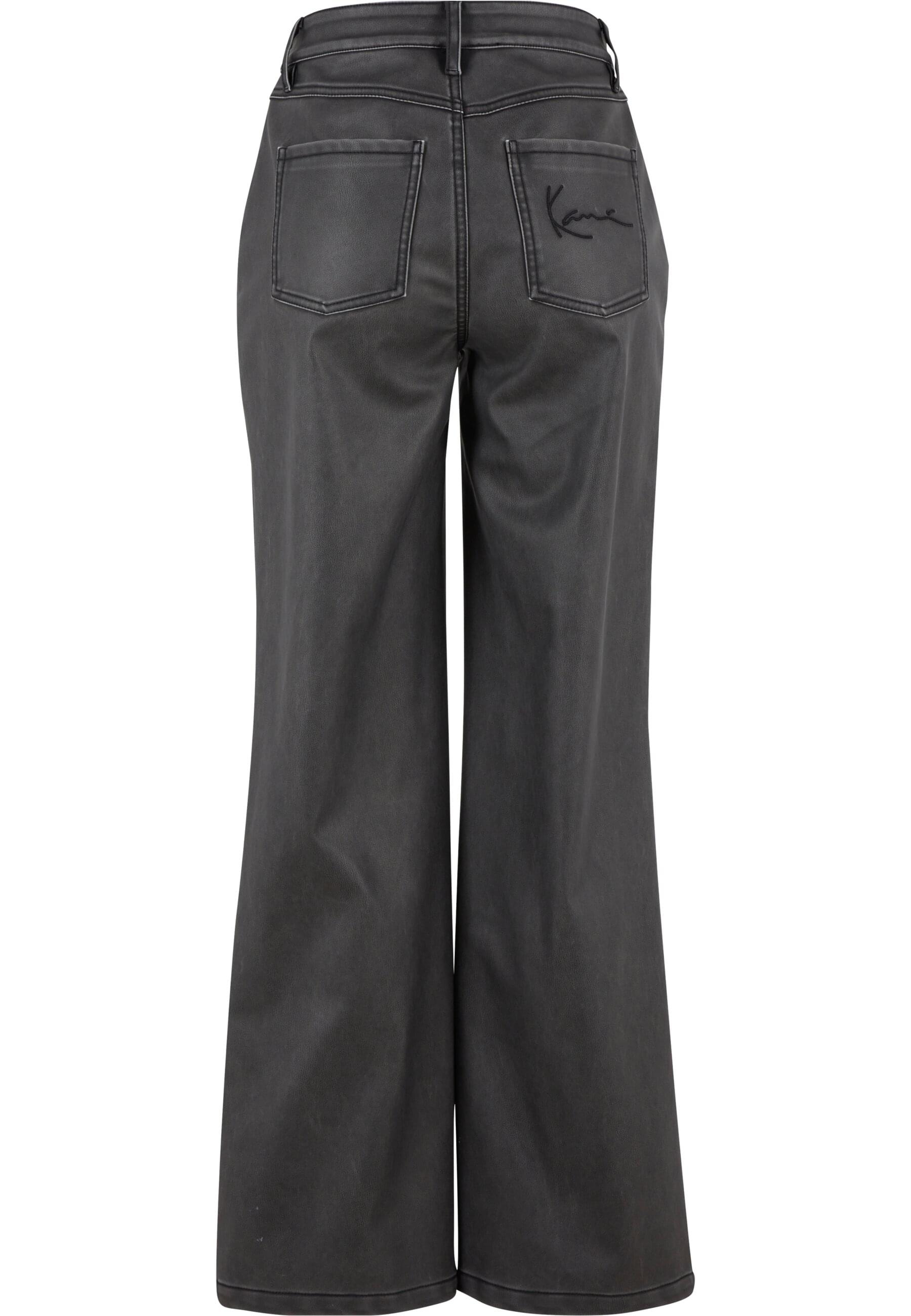 Karl Kani Stoffhose »Karl Kani Signature Pu Wide Leg Pants black«, (1 tlg.)