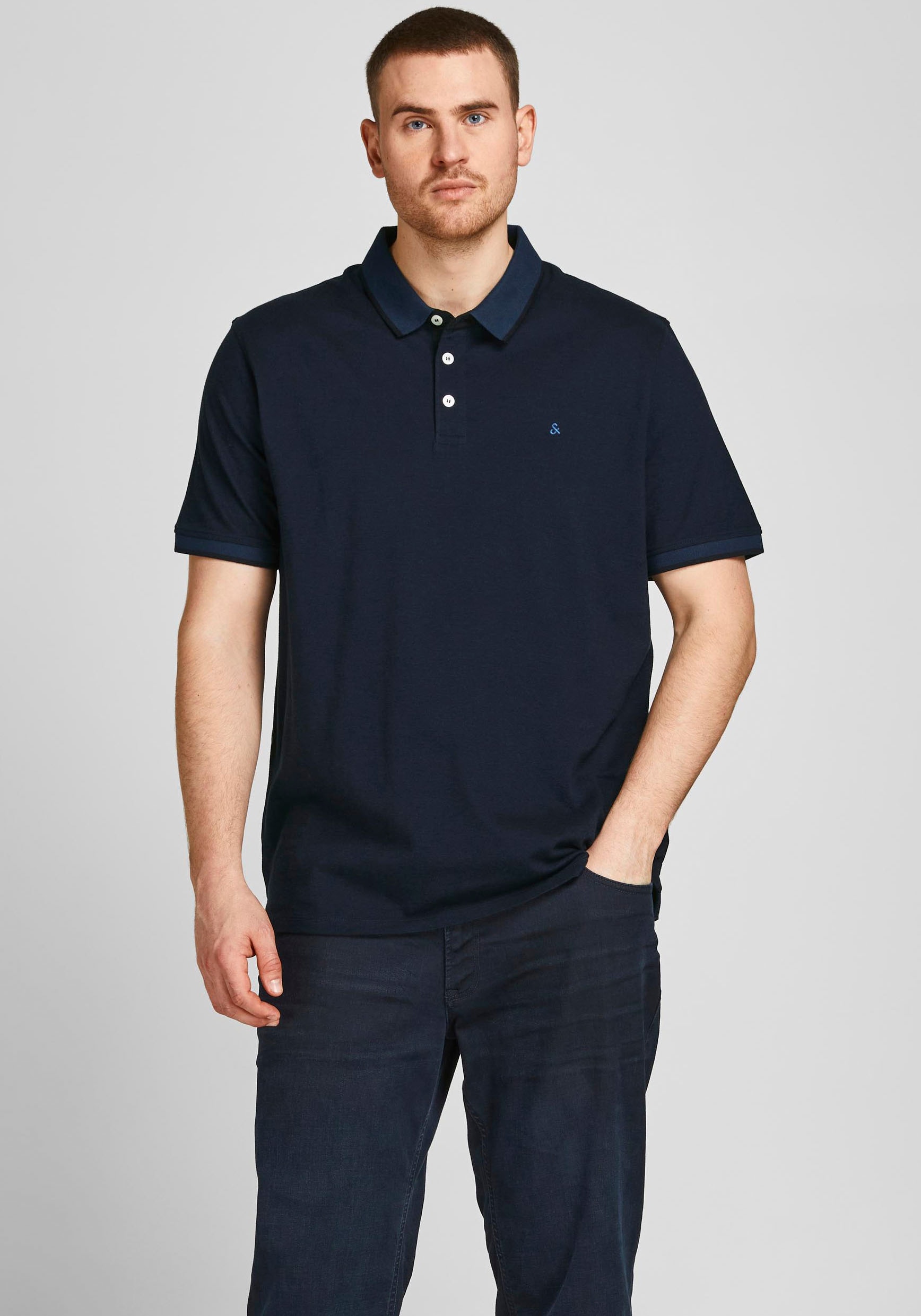 Jack & Jones PlusSize 1100000002199 "JJEPAULOS POLO SS NOOS PLS" Baumwolle, regular fit