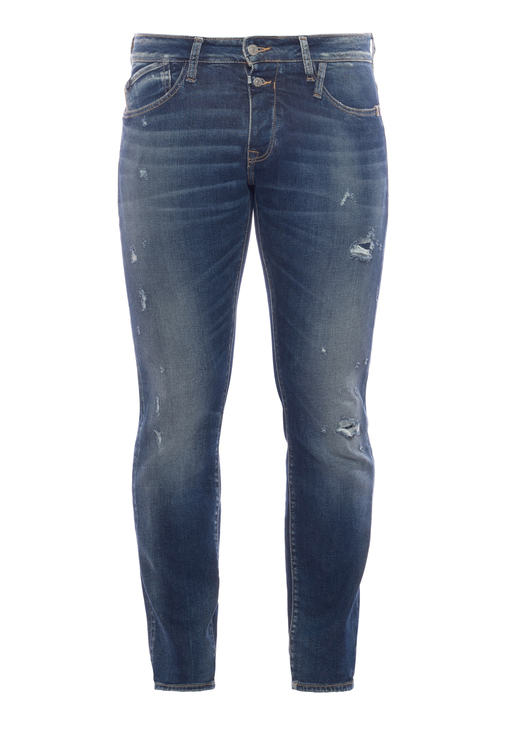 Le Temps Des Cerises Slim-fit-Jeans, mit angesagten Used-Details