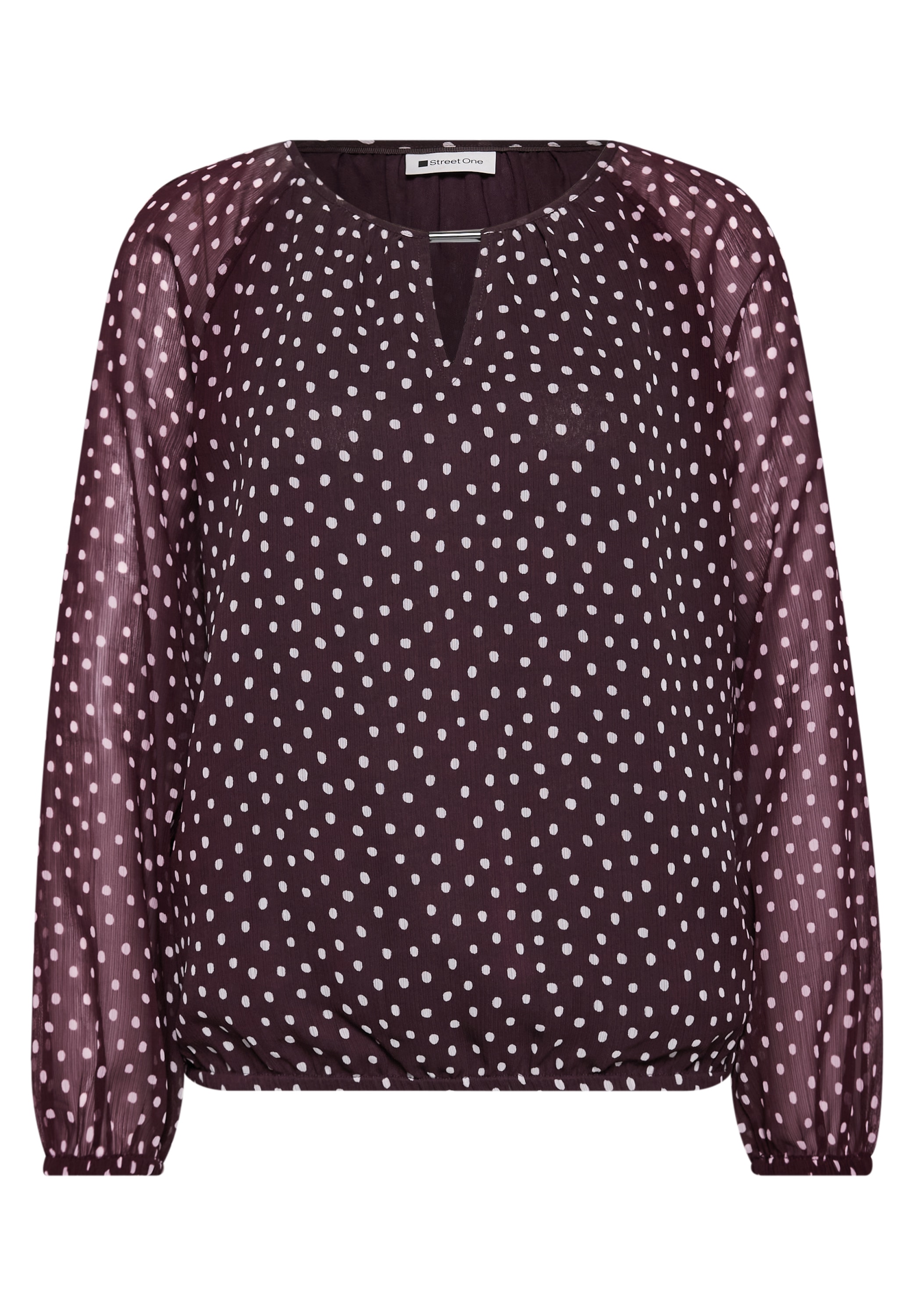 STREET ONE Langarmbluse mit Chiffon-Layer