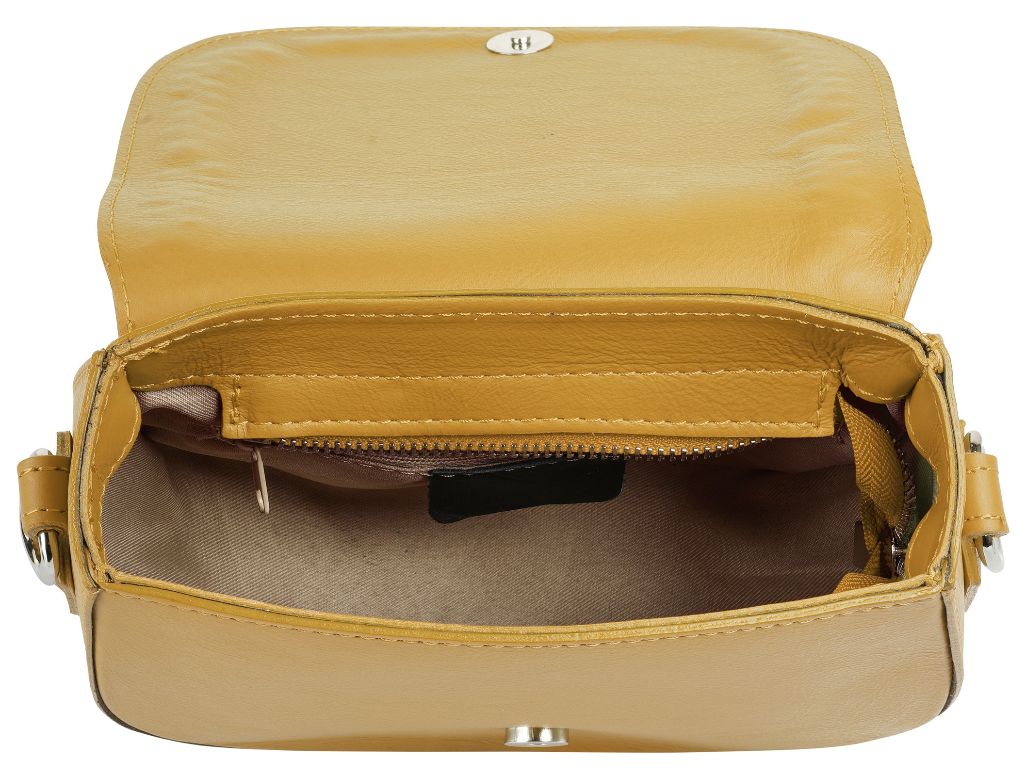 Cluty Umhängetasche, echt Leder, Made in Italy