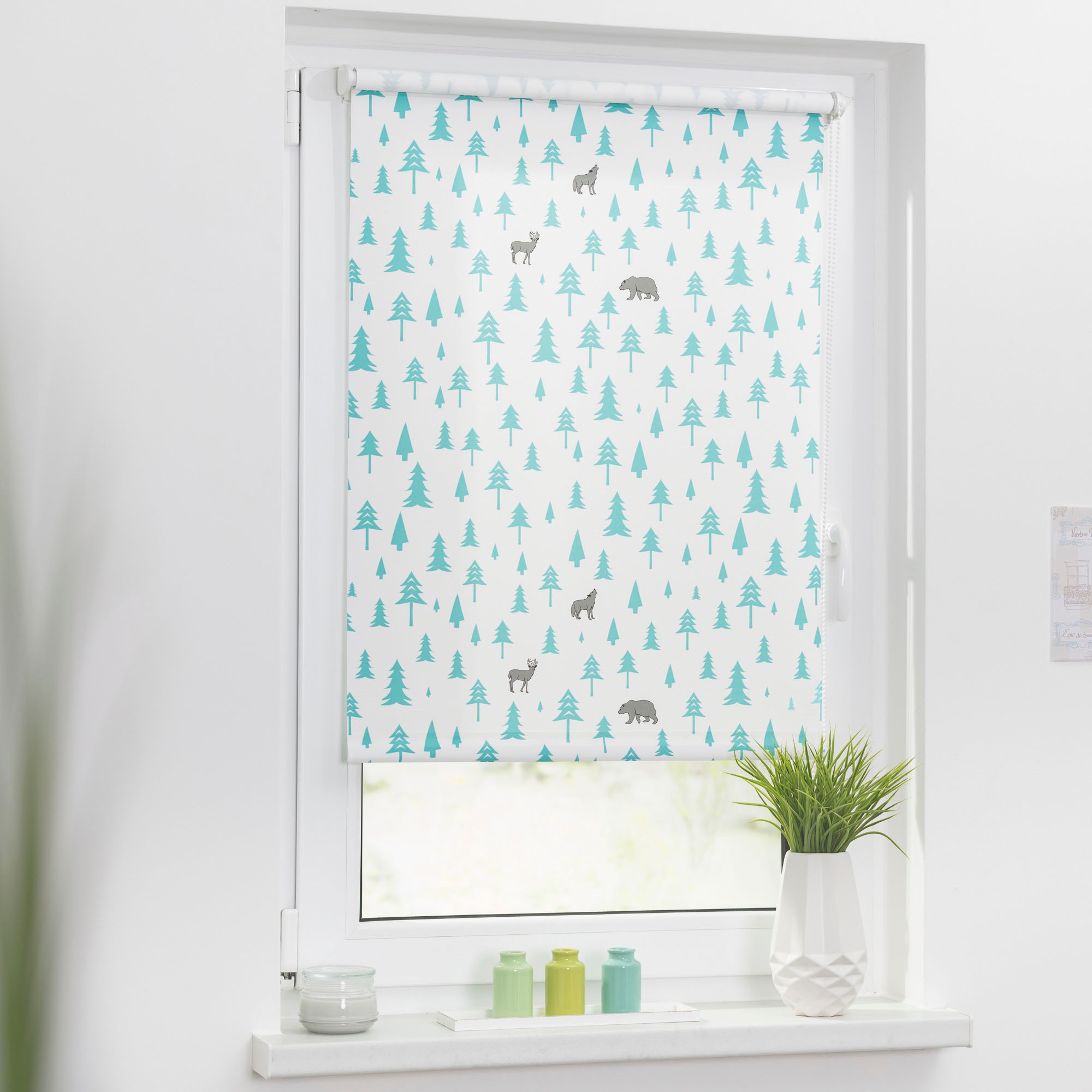 LICHTBLICK ORIGINAL Seitenzugrollo "Klemmfix Digital Okko" verdunkelnd ener günstig online kaufen