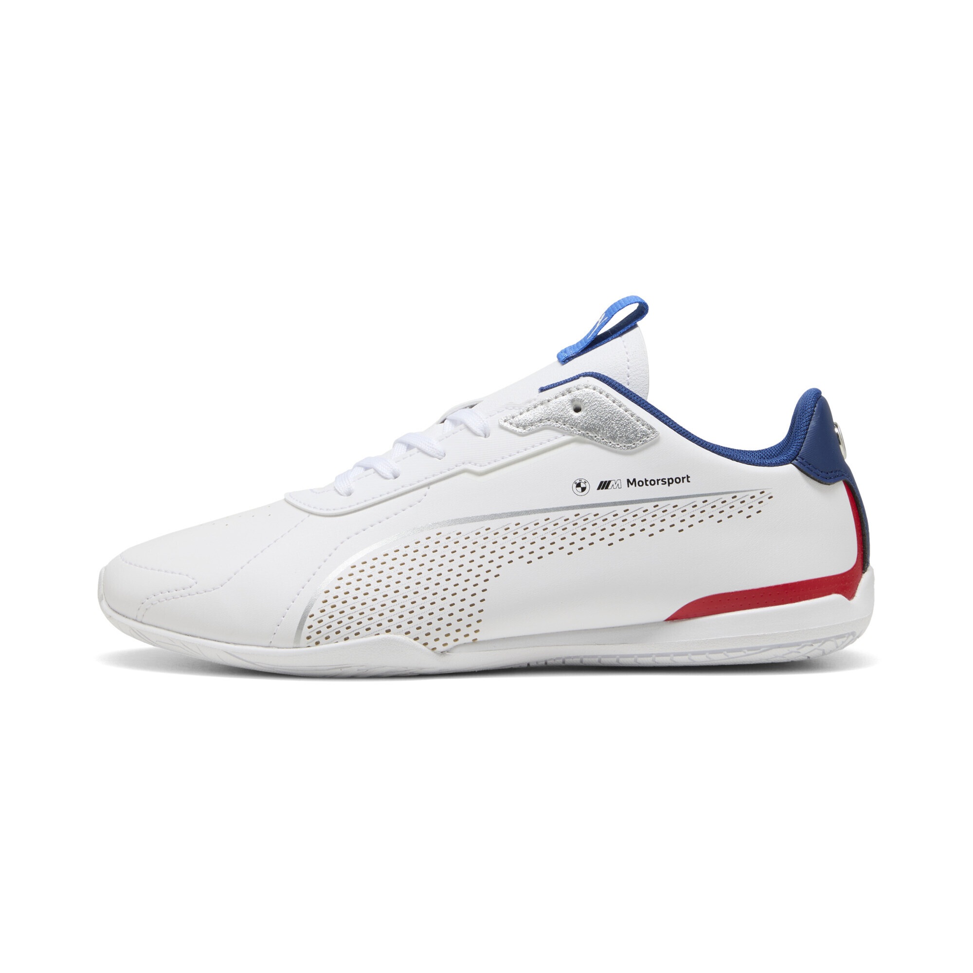 Sneaker PUMA "BMW M Motorsport Neo Cat 3.0 Sneakers Erwachsene", Damen, Gr. 40, weiß silber metallic, Obermaterial: Synthetik, Textil; Futter: Textil; Innensohle: Textil; Laufsohle: Gummi, Schuhe Sneaker 2