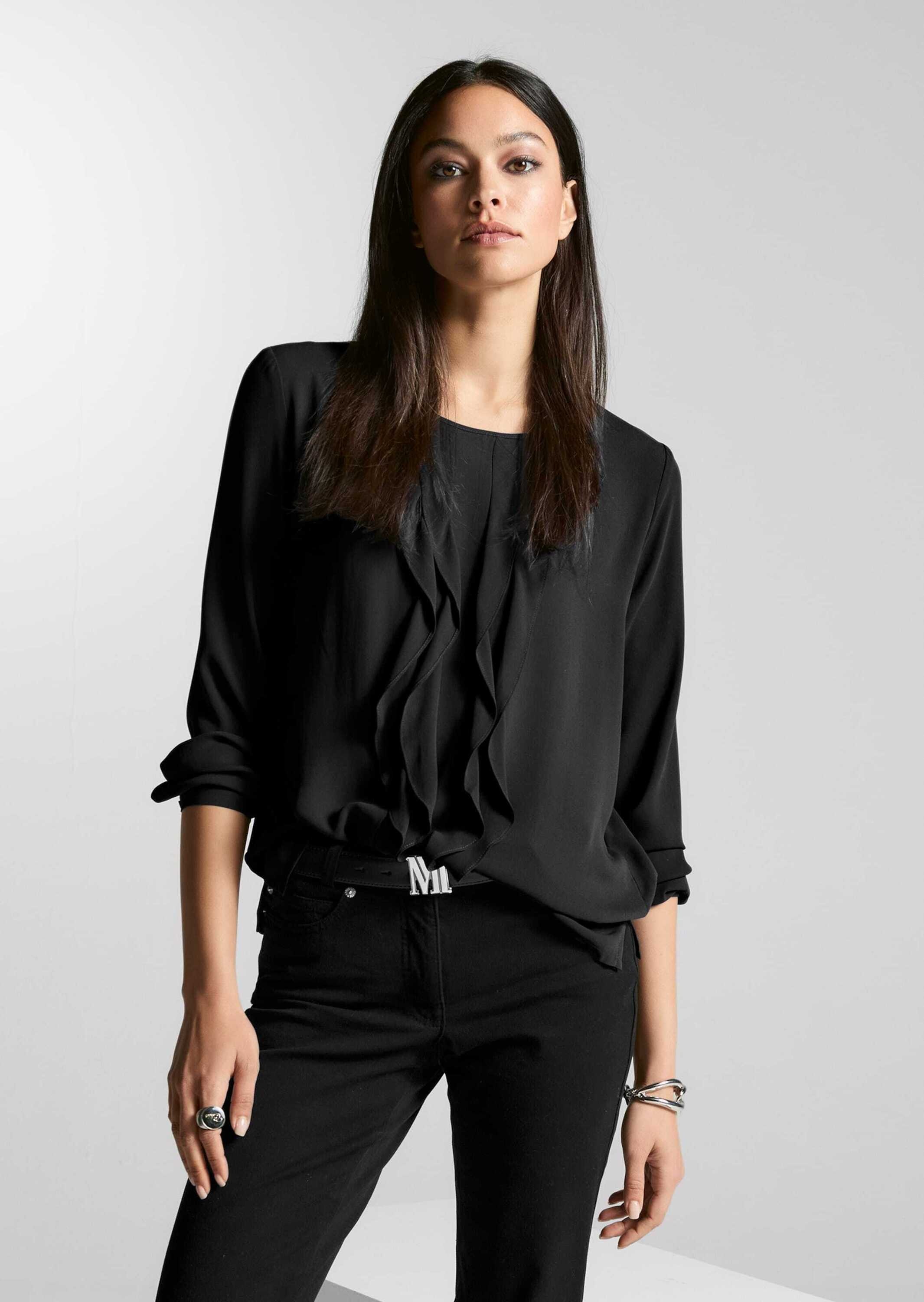 MADELEINE Langarmbluse »Bluse Leichte Rundhals-Bluse«