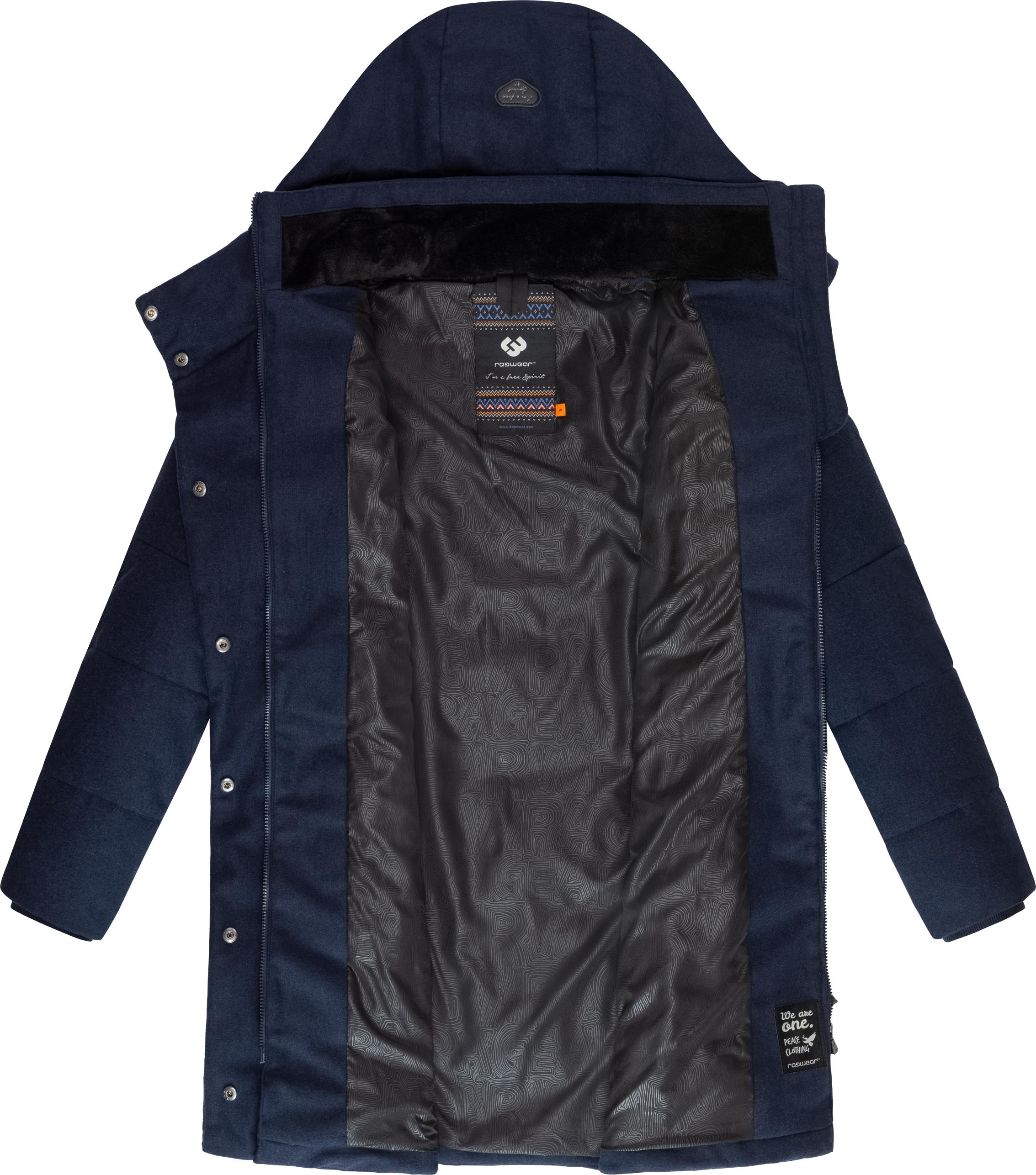 Ragwear Wintermantel »Pavla Coat«, stylischer Damen Steppmantel in Woll-Optik