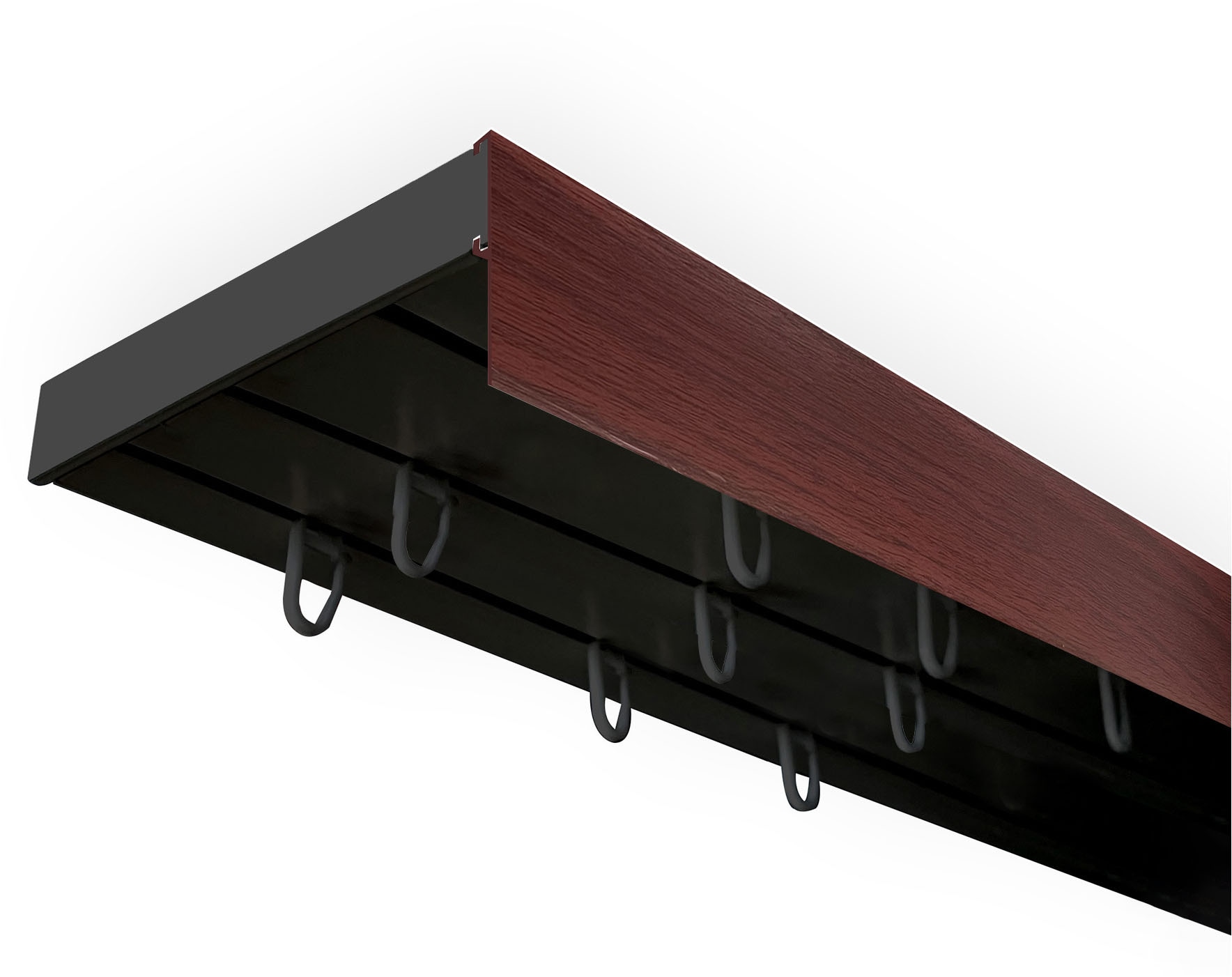 SN DECO GROUP Gardinenschiene »Vorhangschiene SH (1) mit Blende 5 cm«, 3 läufig-läufig, Fixmaß