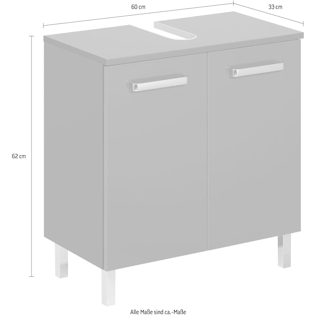 Saphir Waschbeckenunterschrank »Quickset Unterbeckenschrank mit 2 Türen, 60 cm breit, ohne Waschbecken«