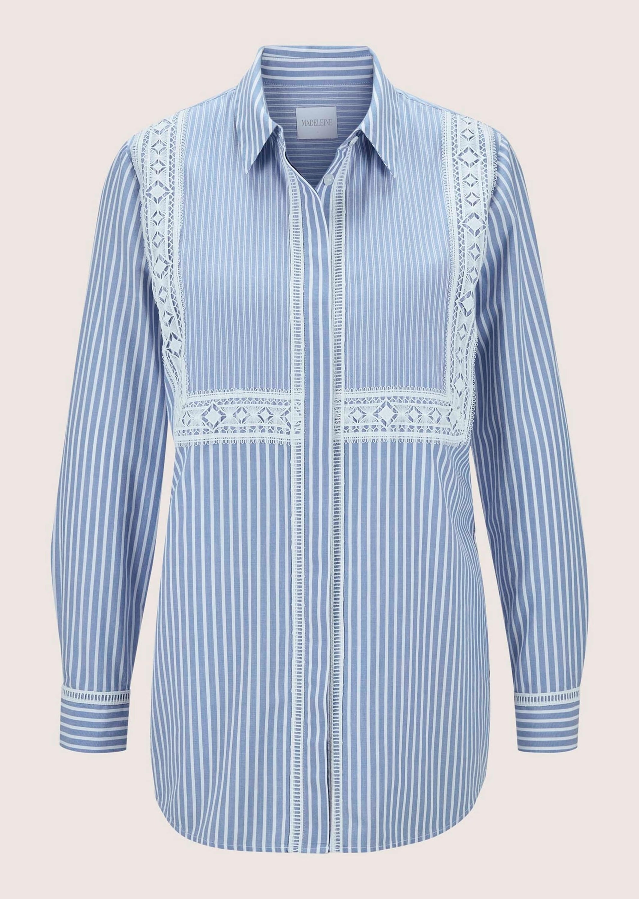 MADELEINE Langarmbluse "Streifenbluse Streifenbluse mit Spitze" günstig online kaufen
