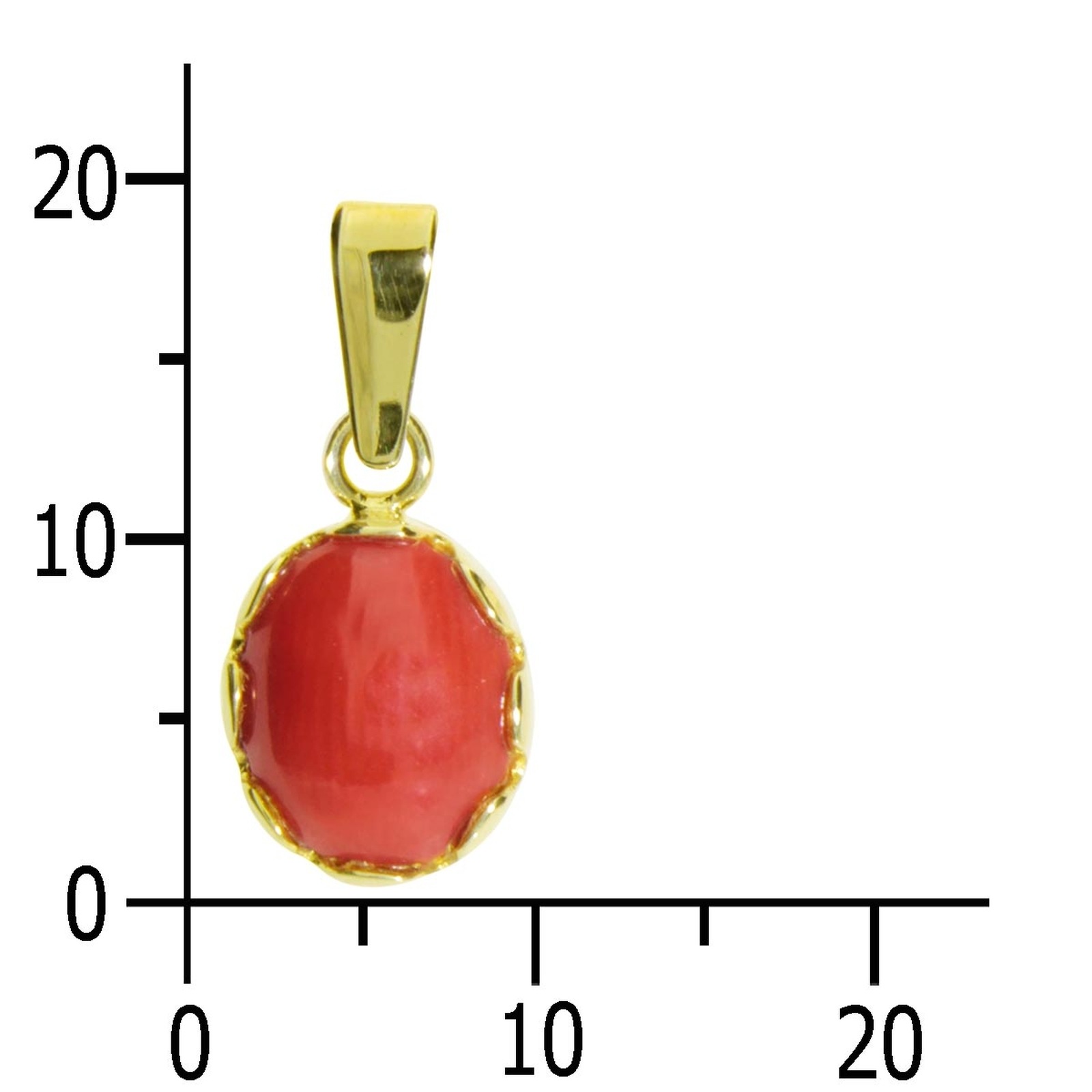 OSTSEE-SCHMUCK Kettenanhänger »- Käthe - Gold 333/000 - Koralle«
