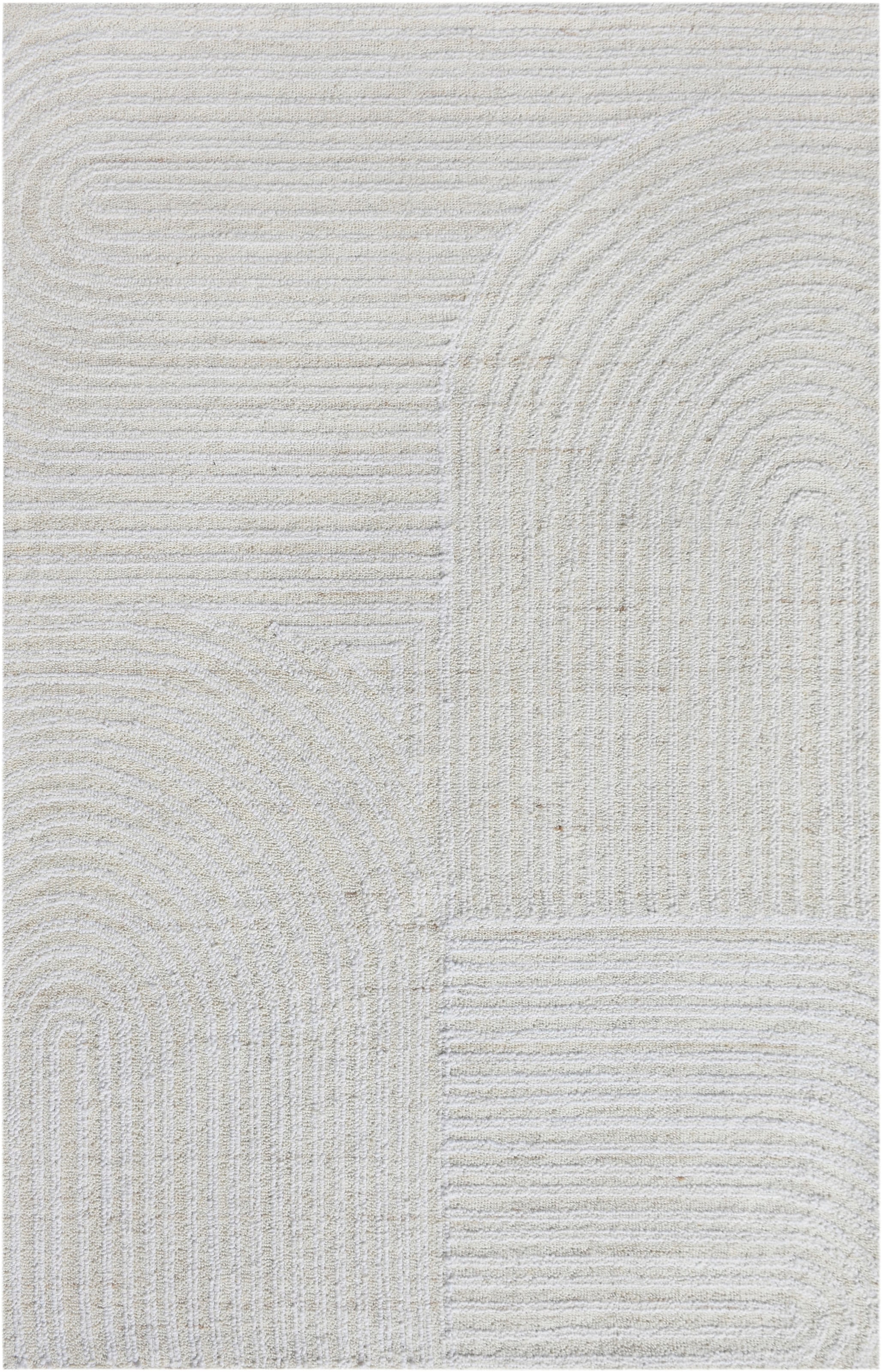 my home Wollteppich »Brevik, handgefertigt, Wolle, Hoch-Tief-Struktur« rechteckig 11 mm Höhe einfarbig, Wolle, Teppich, Wohnzimmer, Schlafzimmer, Esszimmer