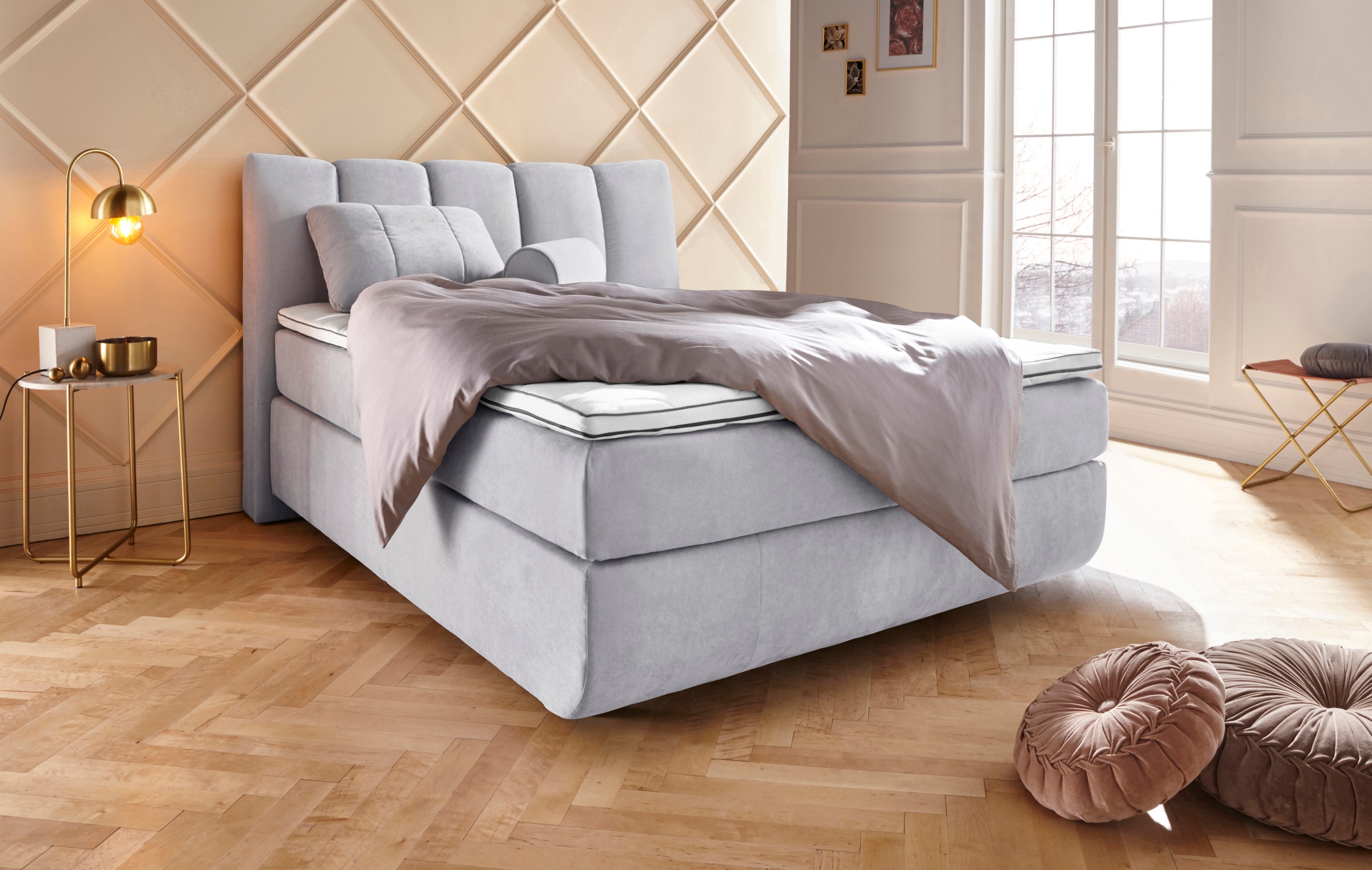 Home affaire Boxspringbett "Océane" Bodenfrei- wirkt freischwebend, verschi günstig online kaufen