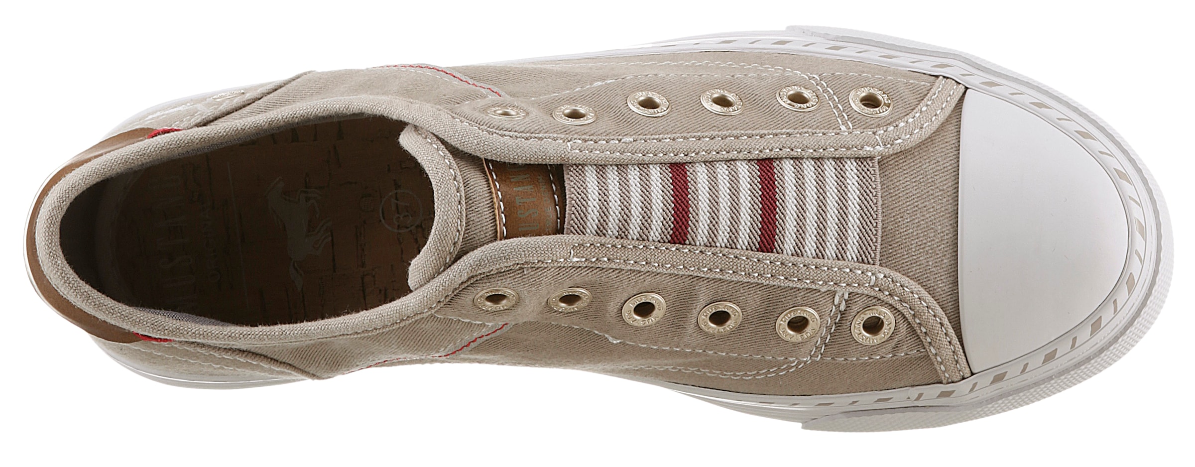 Mustang Shoes Slip-On Sneaker »Schlupfschuh, Freizeitschuh,«, Slipper, Schlupfschuh, Freizeitschuh mit praktischem Gummizug