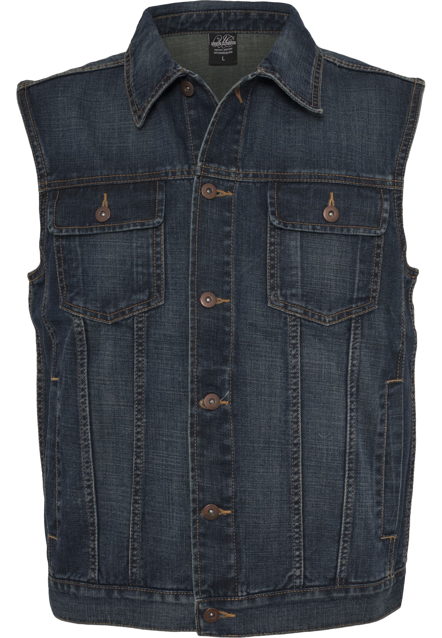 URBAN CLASSICS Jerseyweste "Urban Classics Herren Denim Vest" 1 Stk. günstig online kaufen
