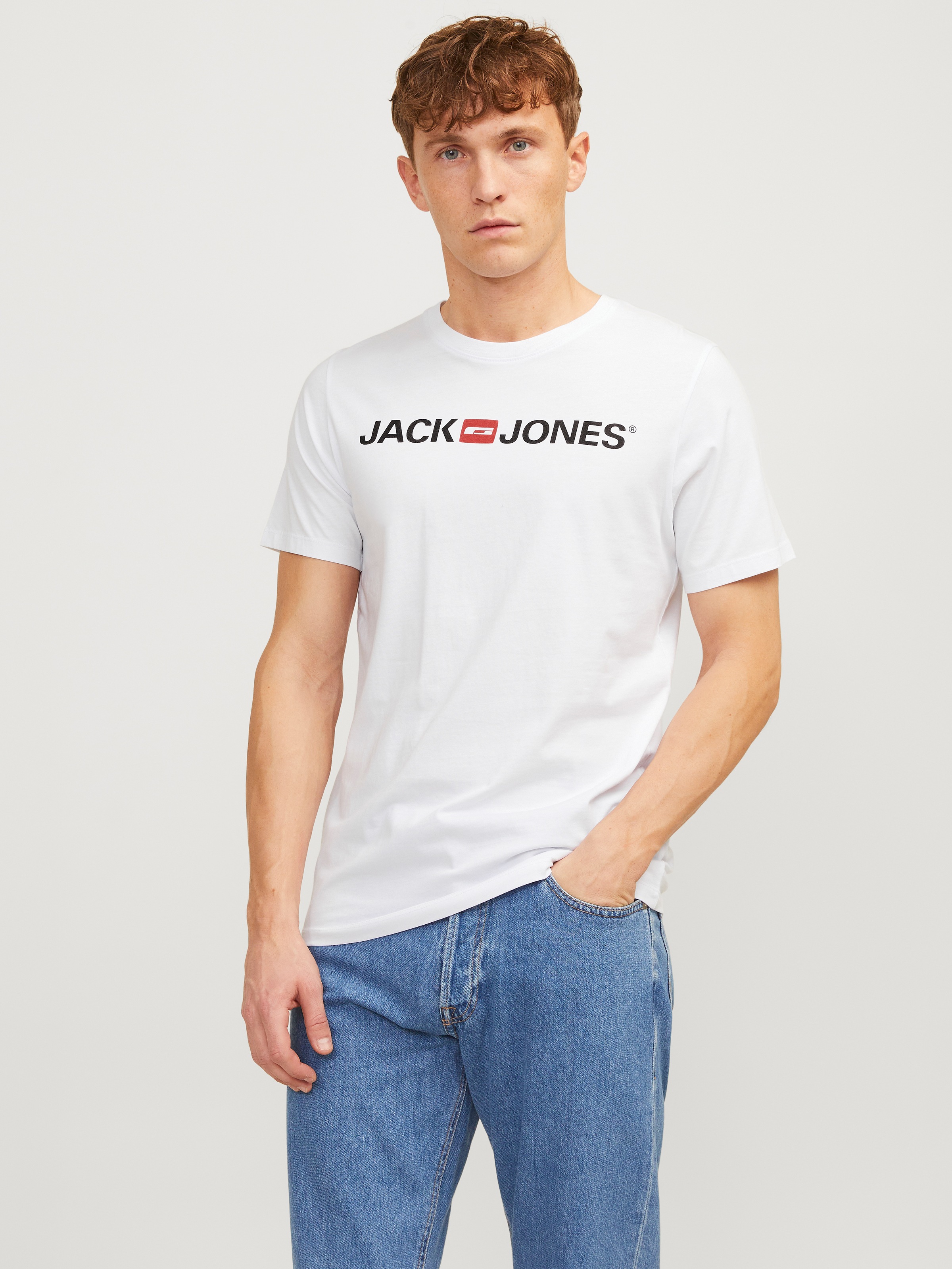 Jack & Jones Rundhalsshirt "JJECORP im 3er Pack mit Print und Rundhalsaussc günstig online kaufen
