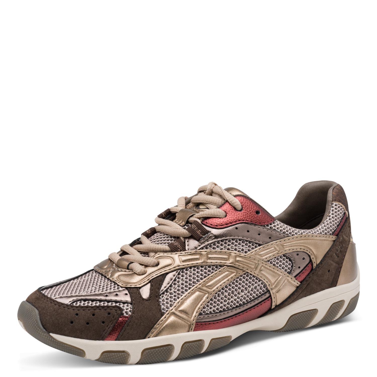 Tamaris Sneaker  Freizeitschuh, Schnürer, Halbschuh mit Kontrastbesatz