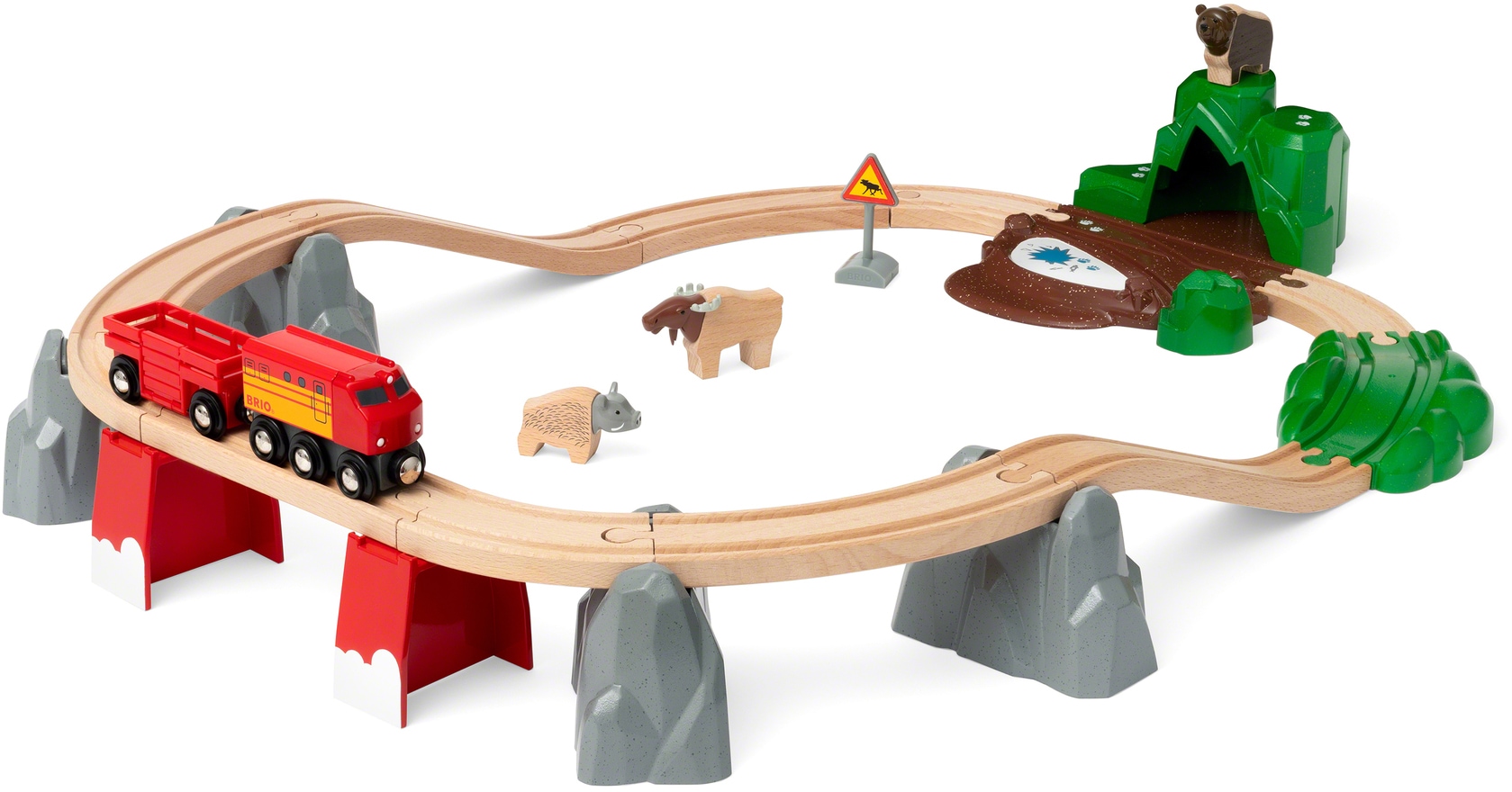Spielzeug-Eisenbahn »Nordische Waldtiere«, (Set), FSC® - schützt Wald - weltweit