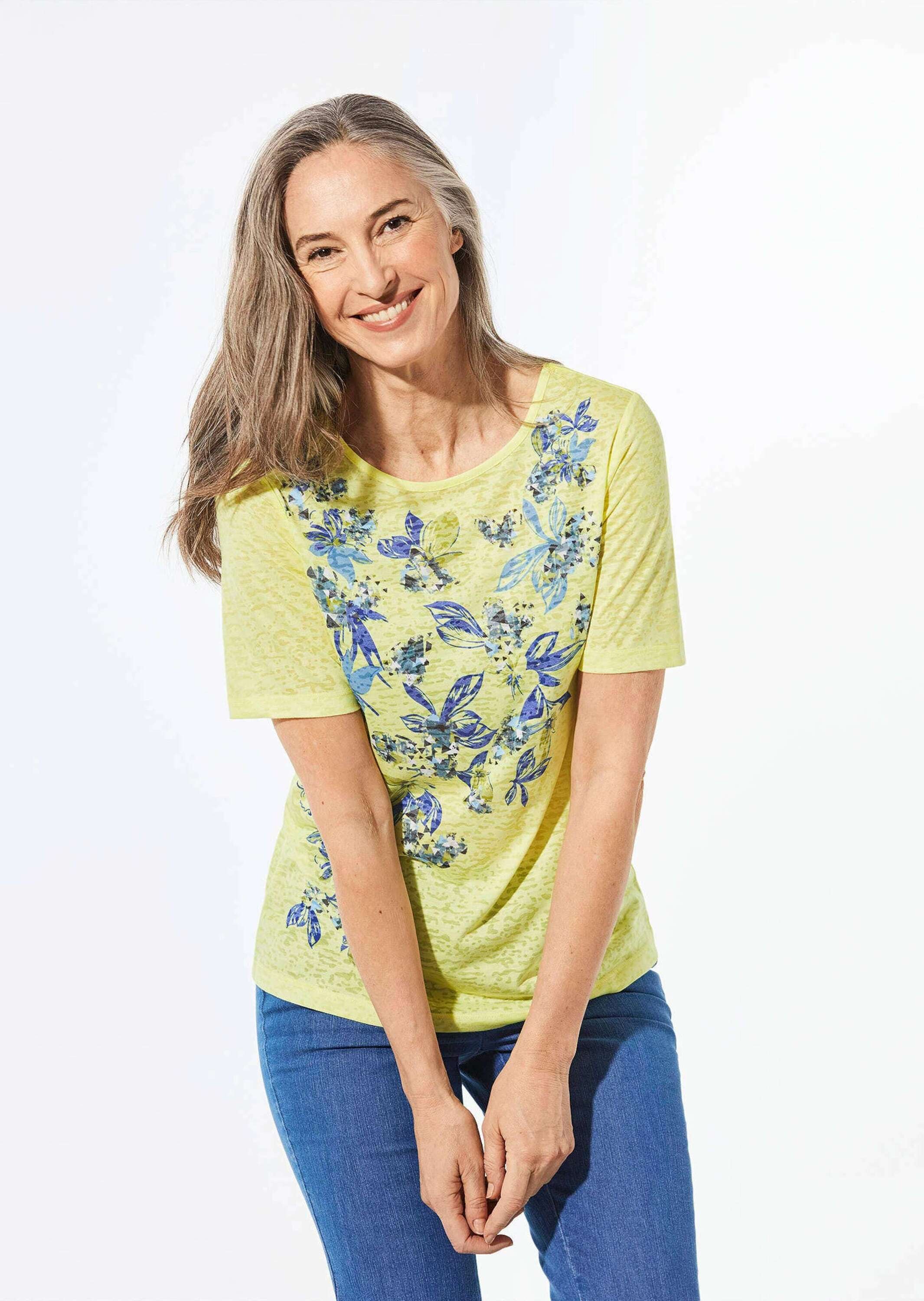 GOLDNER Kurzarmshirt »Shirt Shirt mit U-Boot-Ausschnitt«