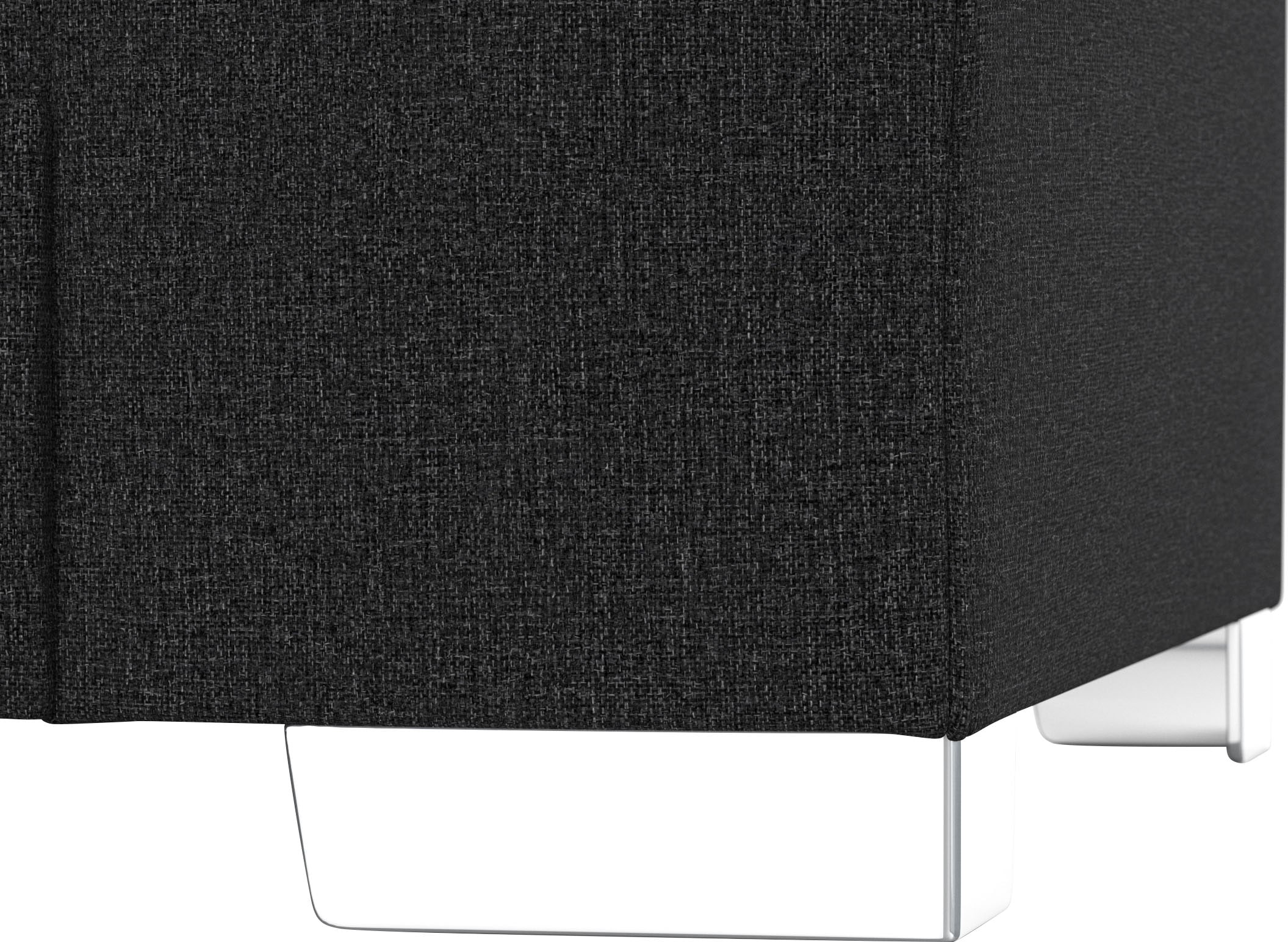 DOMO collection Ecksofa »Anzio in kubischer Formensprache, flache Armlehnen, L-Form«, Wahlweise mit Bettfunktion und Federkern für hohen Sitzkomfort