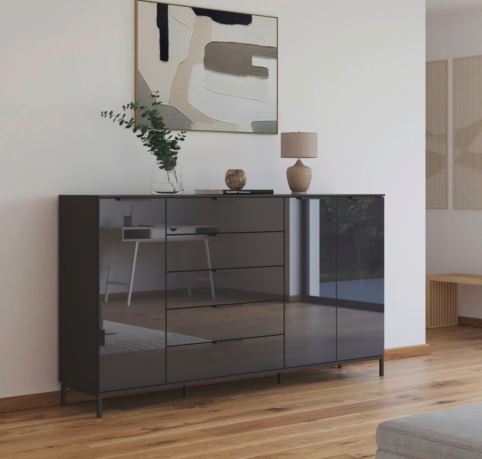 rauch Kombikommode "Kommode Türkommode Sideboard Kombikommode FLIPP mit Gla günstig online kaufen