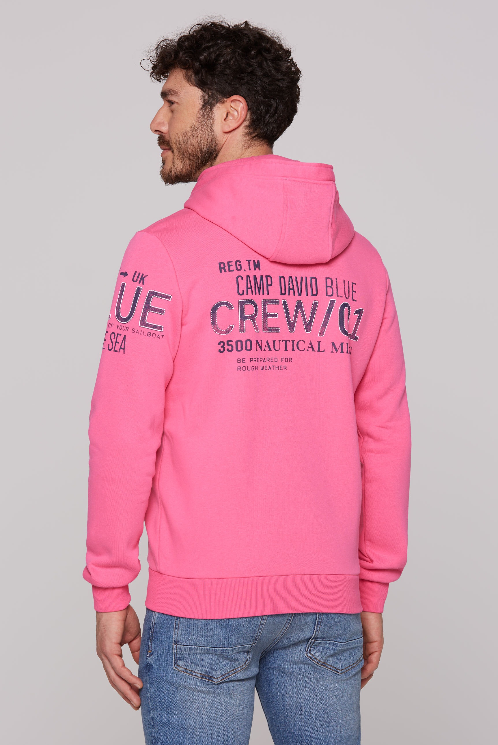 CAMP DAVID Kapuzensweatjacke, mit weicher Innenseite