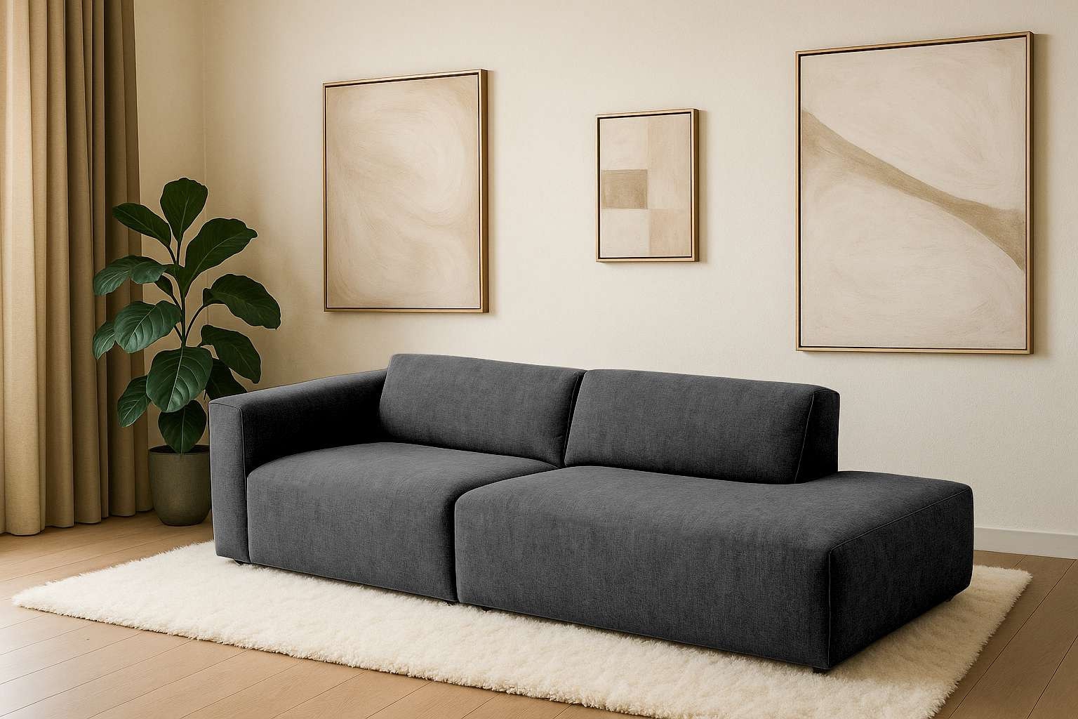 andas 2-Sitzer "Noord mit Kedernaht, Breite 227 cm", Cord, Struktur, Websto günstig online kaufen
