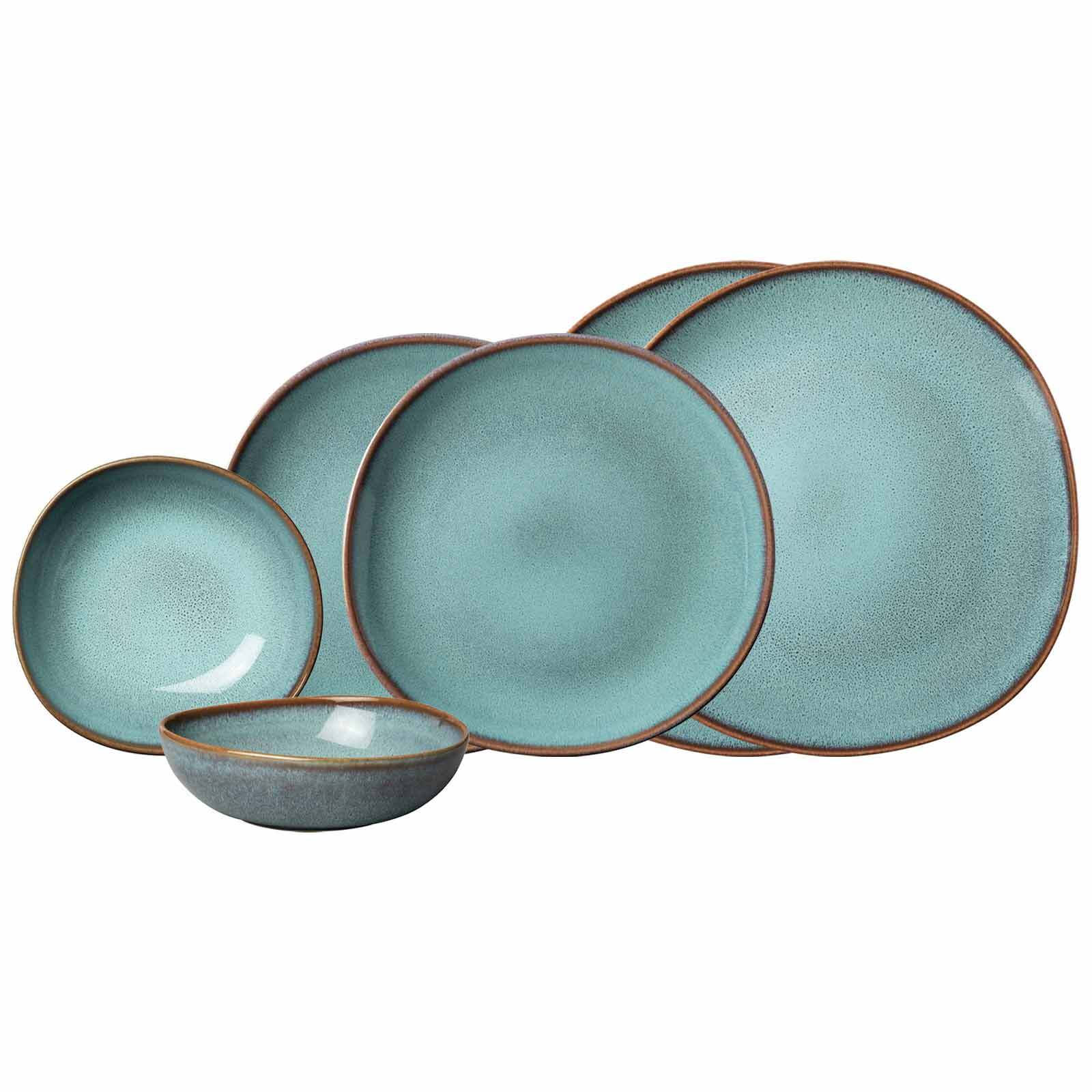 like. by Villeroy & Boch Geschirr-Set "Basic-Set Lave 6er Set" Spülmaschinengeeignet, Mikrowellenfest