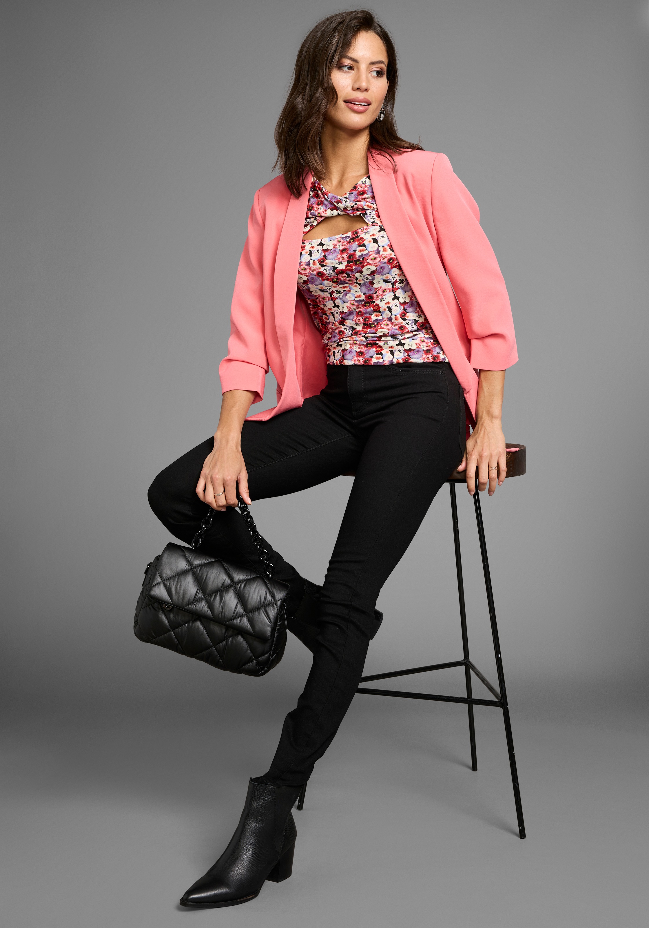 Laura Scott Langarmshirt, mit Twisteffekt im Ausschnitt