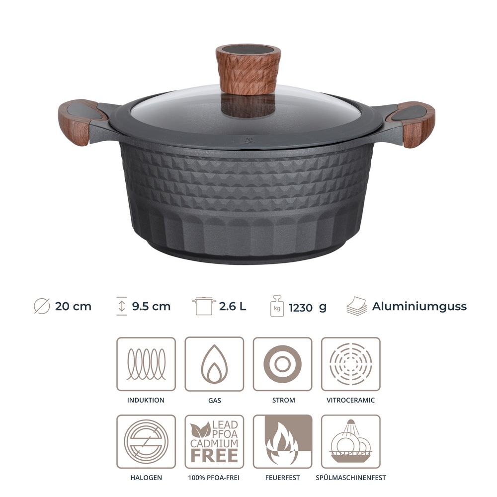 RESTO Kitchenware Kochtopf "Capella, Schmortopf antihaftbeschichtet und spü günstig online kaufen