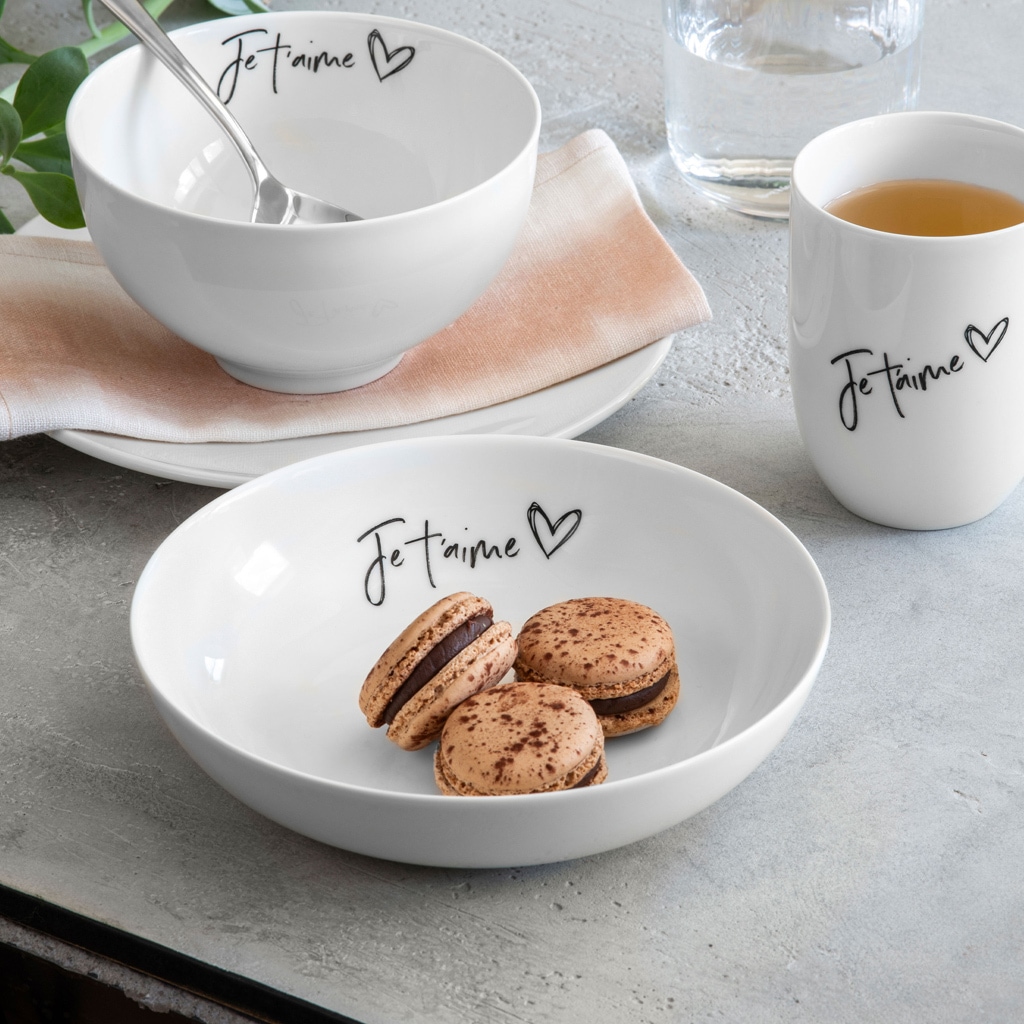 Villeroy & Boch Schale »Schalen Je t'aime Statement ø 18,7 cm 6er Set weiß«