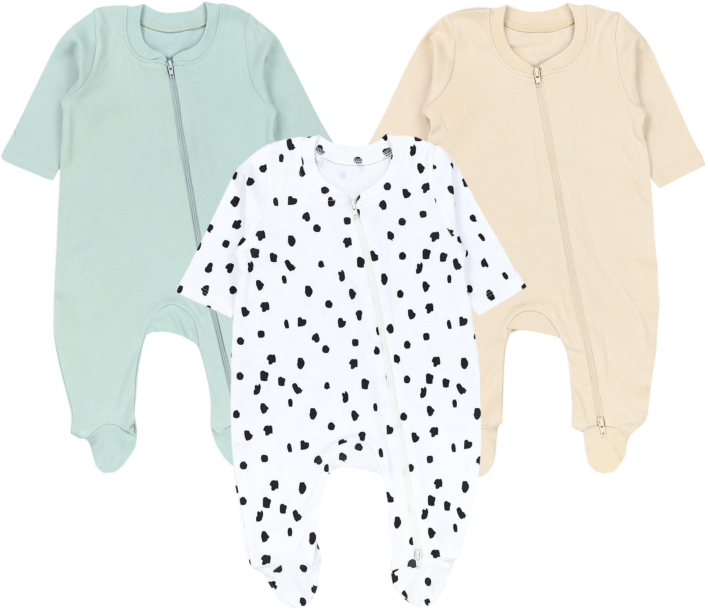 TupTam Schlafanzug »Schlafstrampler Baby Unisex Schlafstrampler mit Fuß 3er Pack«