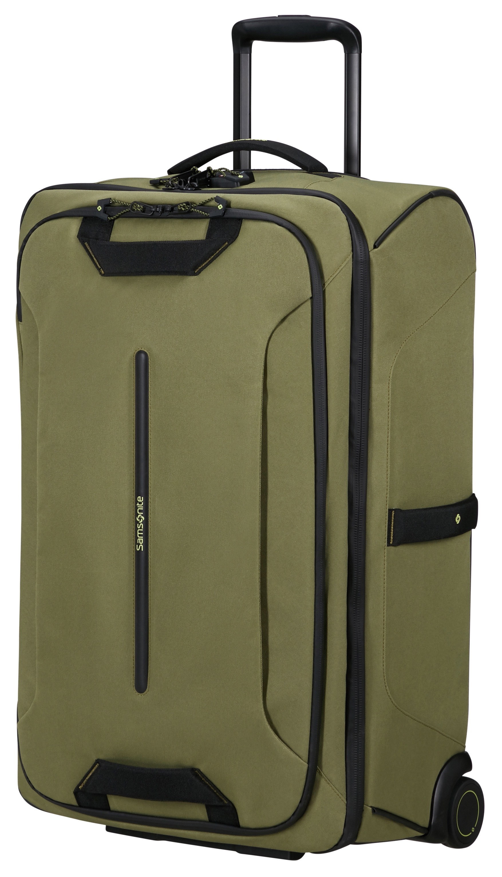 SAMSONITE Reisetasche "ECODIVER DUFFLE/WH, verschiedene Größen"waxed wasabi, Polyester, Taschen, TSA-Schloss und Trolley-Gestänge