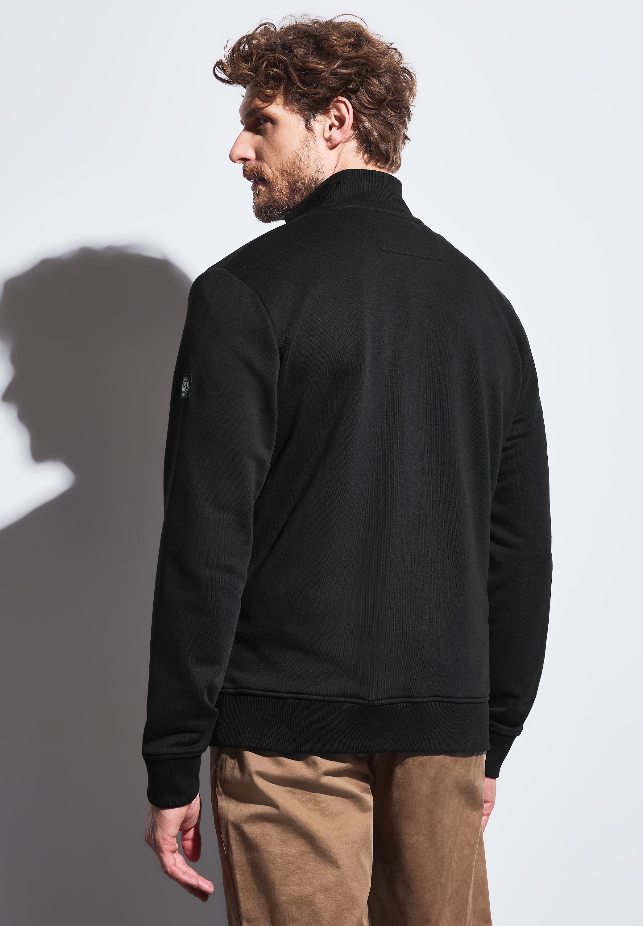STREET ONE MEN Sweatjacke, mit Stehkragen günstig online kaufen