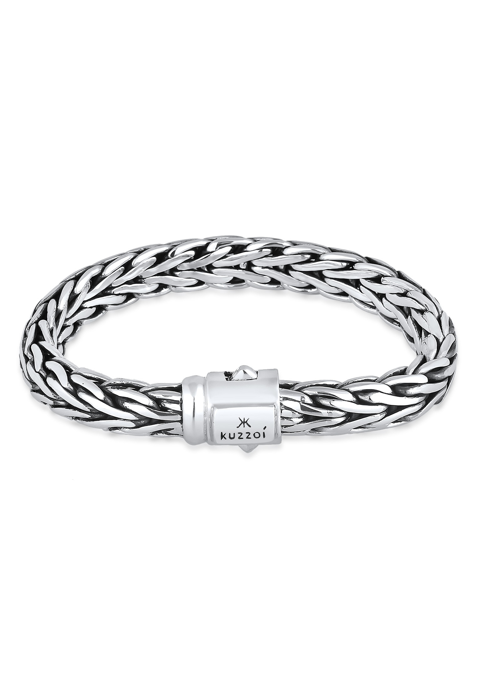 Kuzzoi Armband »Gliederarmband Zopfmuster kaufen BAUR 925er Silber« Unisex | ▷