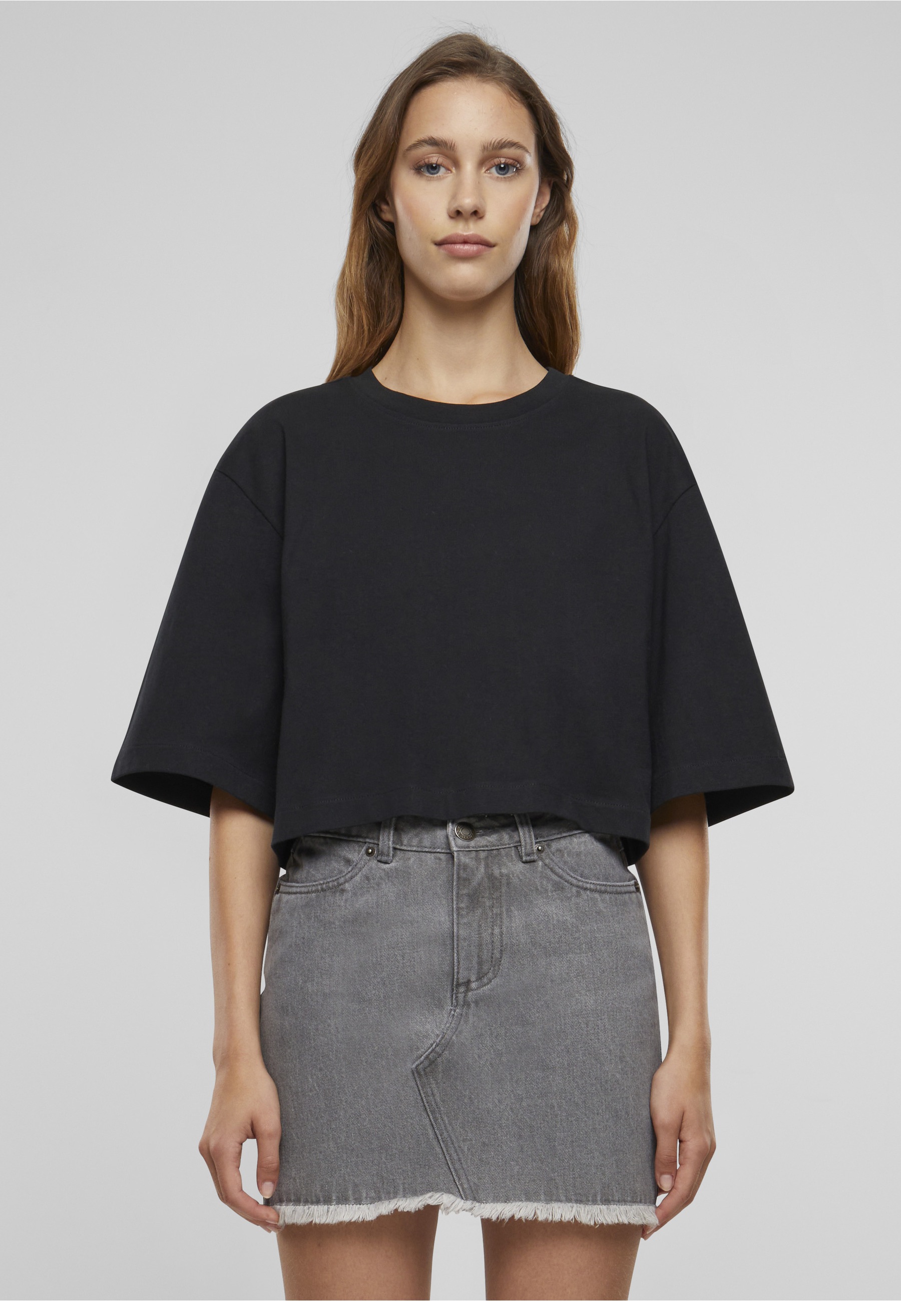 URBAN CLASSICS T-Shirt »Urban Classics Damen Ladies Heavy Organic Oversized Cropped Tee« 1 Stk.