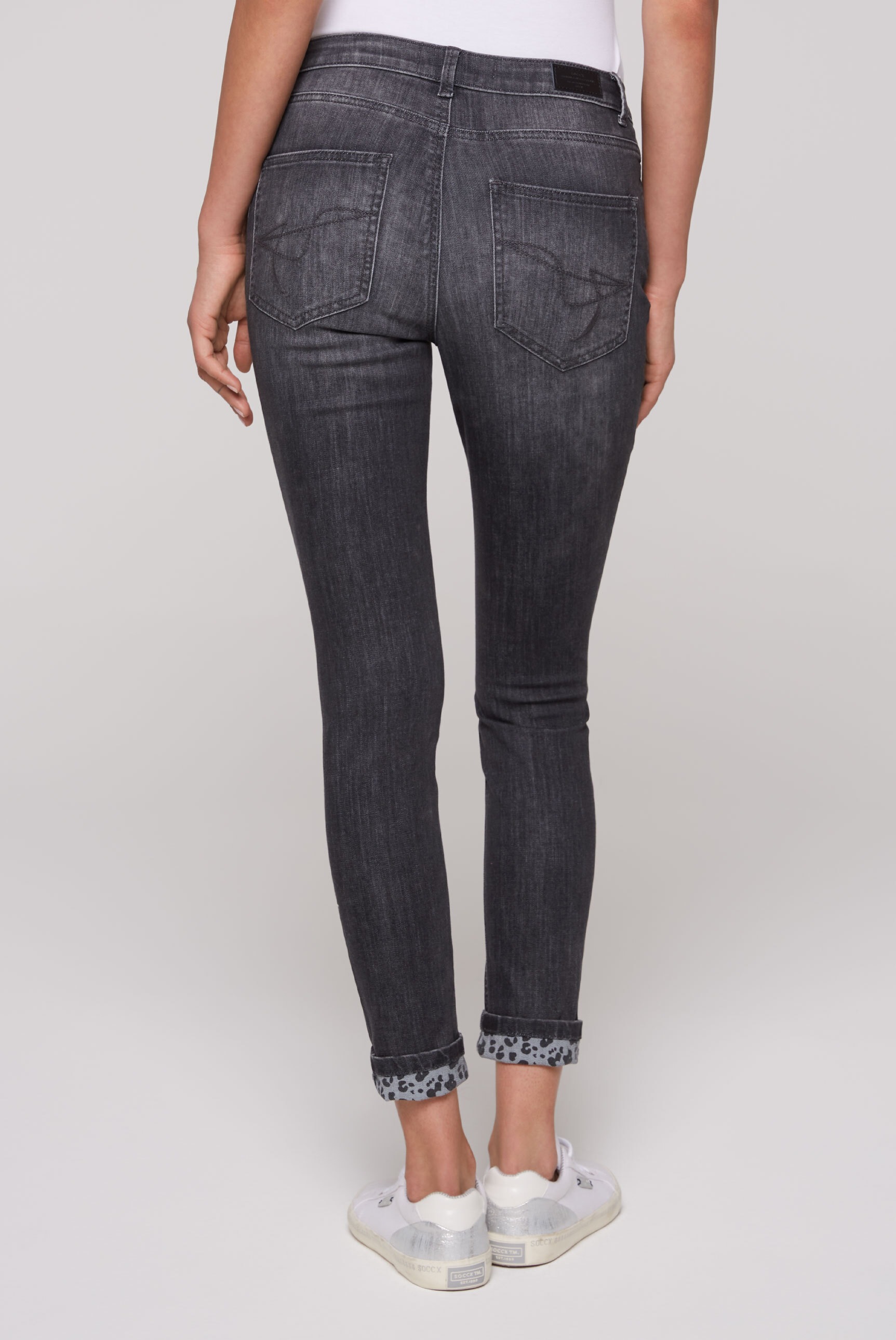 SOCCX Slim-fit-Jeans, mit Turn-Up Saum