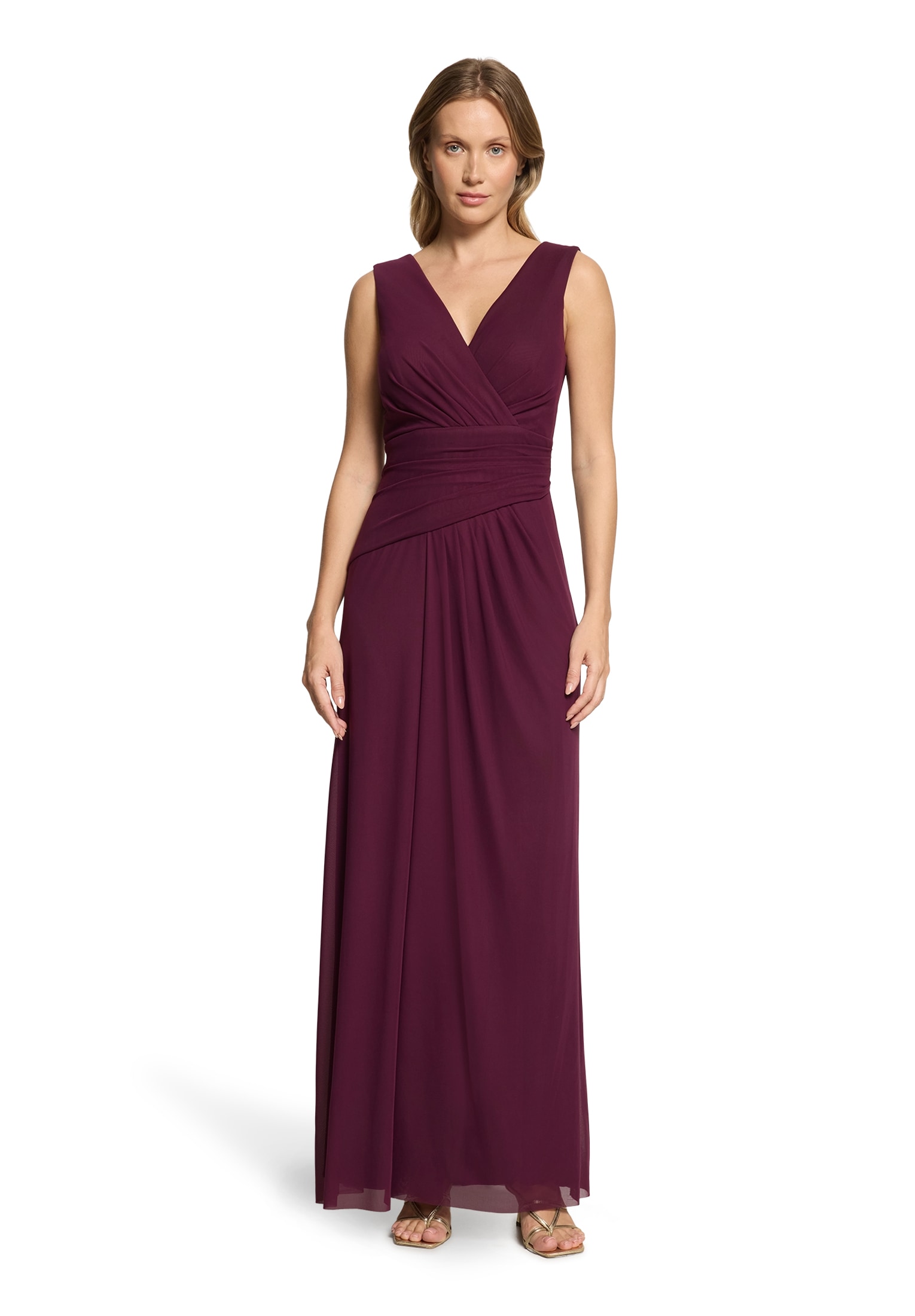 Vera Mont Abendkleid »Damen mit V-Ausschnitt« Ohne Tasche Falten