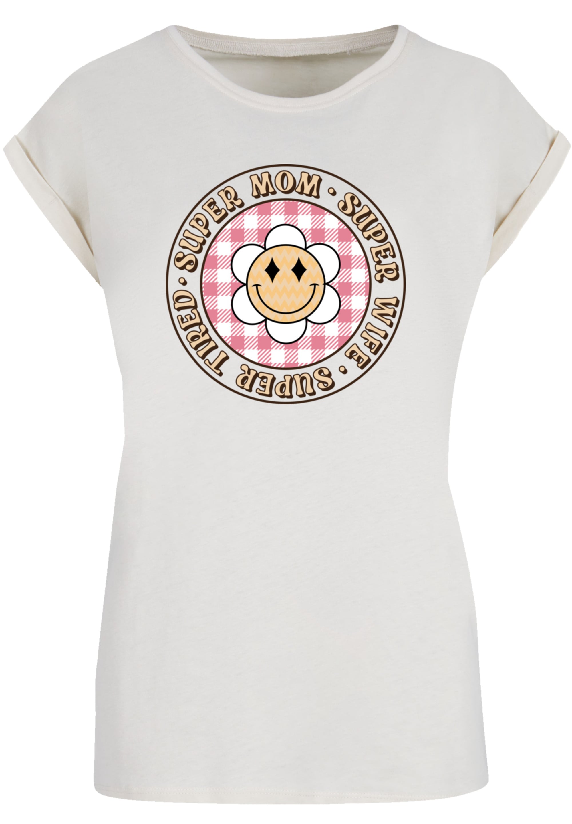 F4NT4STIC T-Shirt »Muttertag super müde Mama Retro Blumen«, Premium Qualität