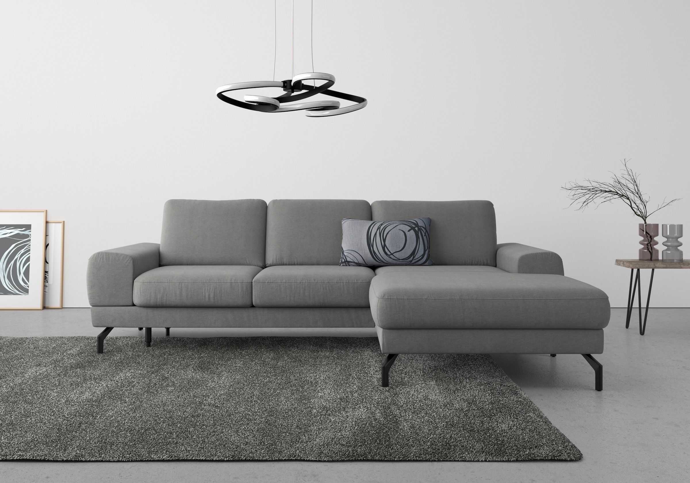 sit&more Ecksofa »Cinturo L-Form«, inklusive Sitztiefenverstellung und Federkern, Sitzhöhe 48 cm