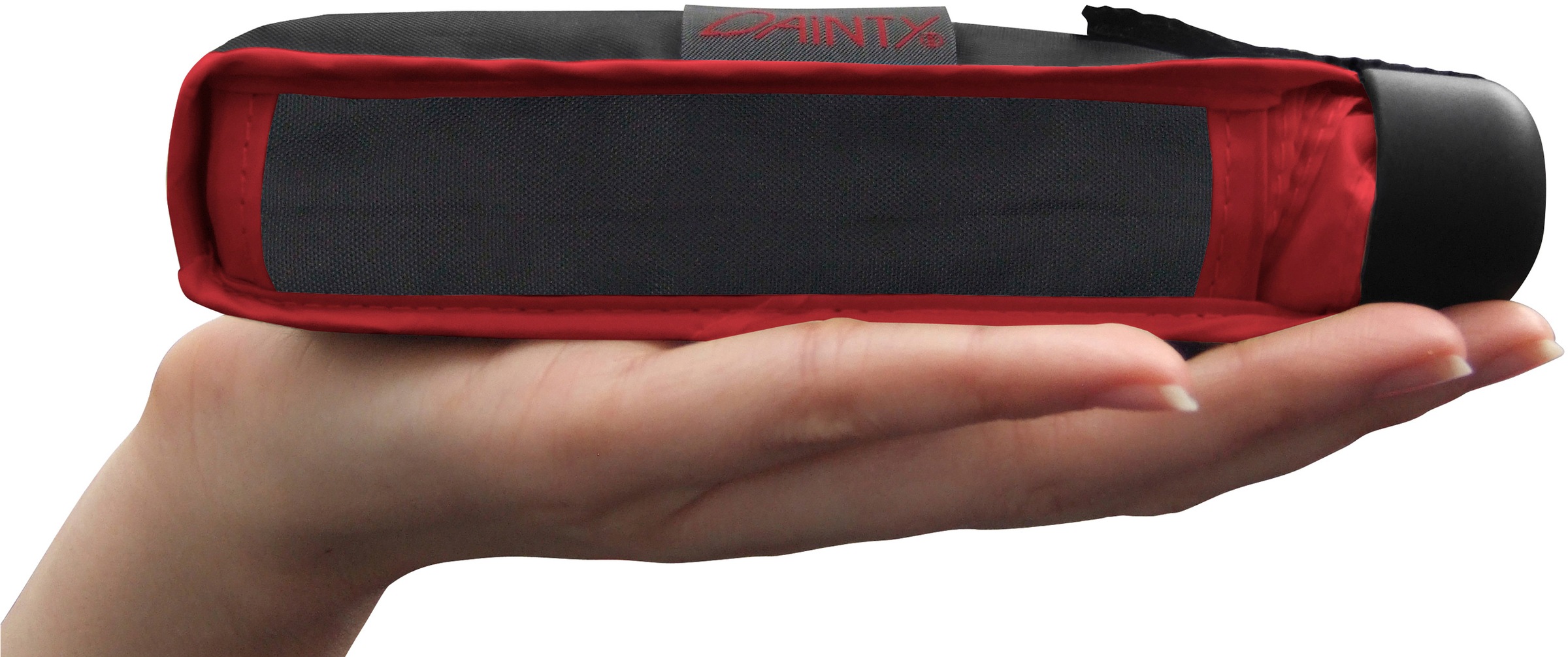 EuroSCHIRM® Taschenregenschirm »Dainty, rot«, besonders leicht, super flach und extra klein